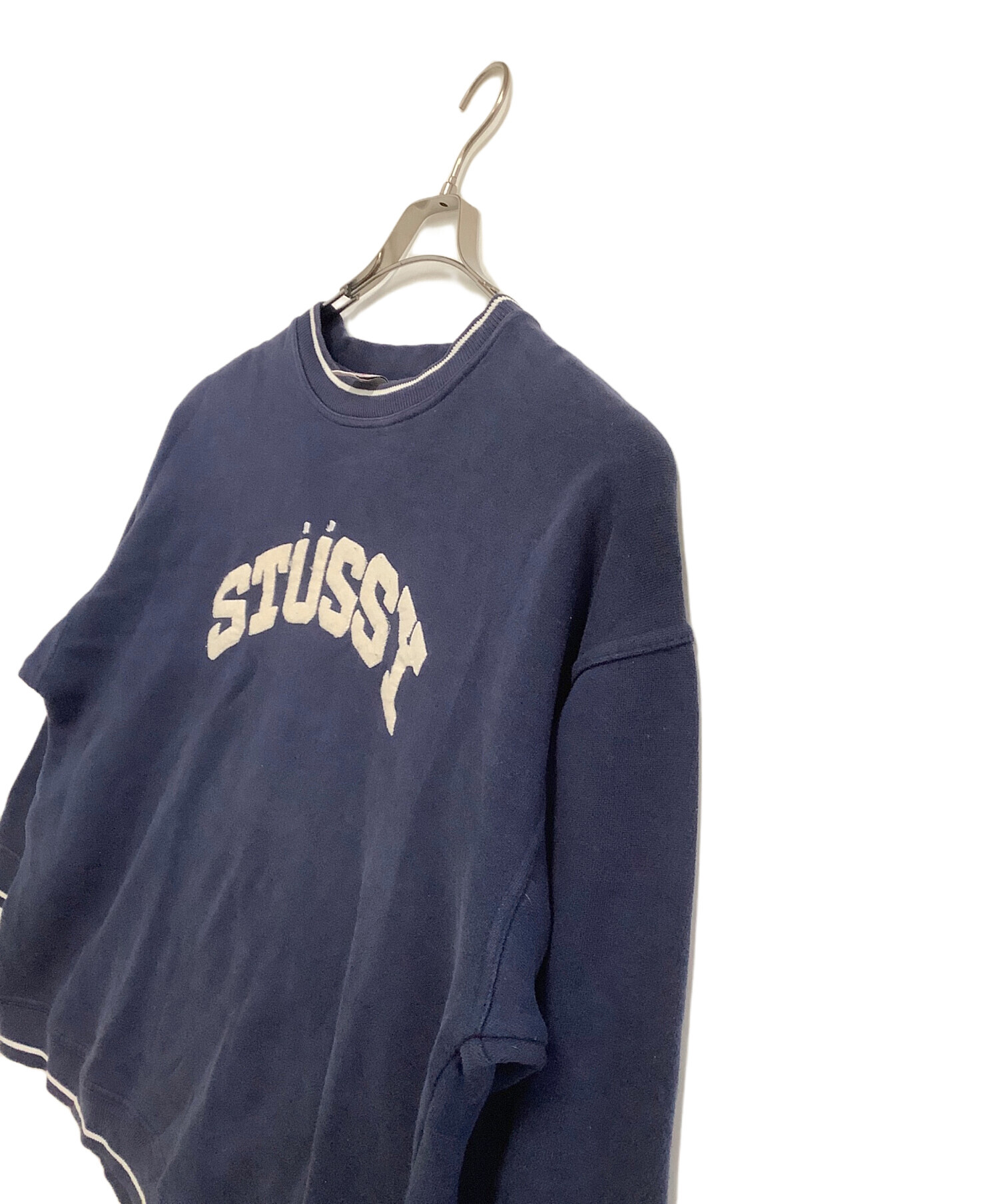 stussy スウェット ネイビー 90s 古着 ステューシー 中古・古着通販】stussy (ステューシー) クルーネックスウェット
