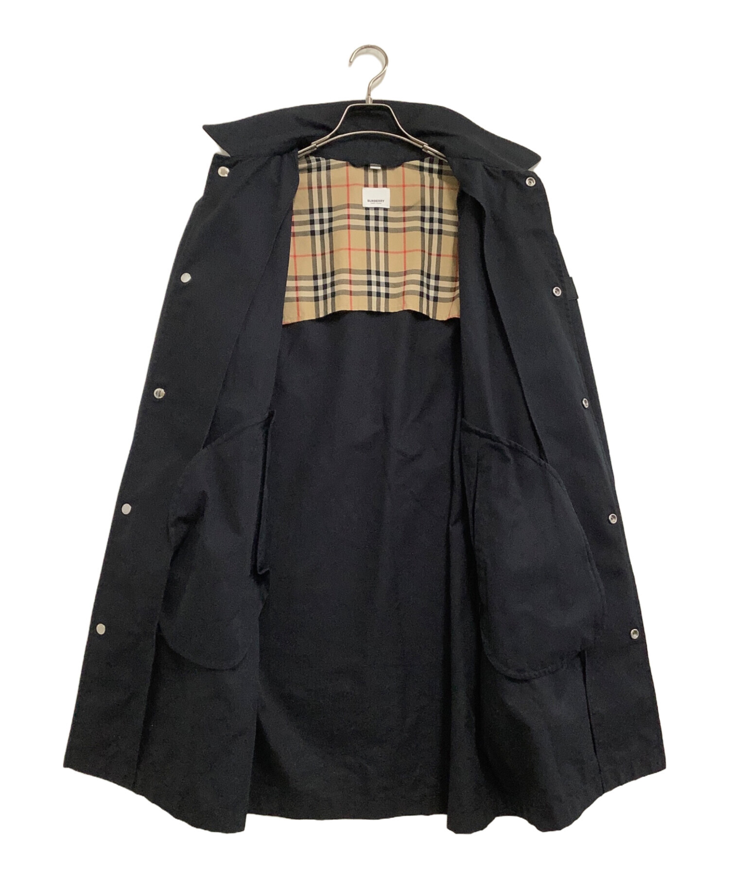 中古・古着通販】BURBERRY (バーバリー) ステンカラーコート ネイビー