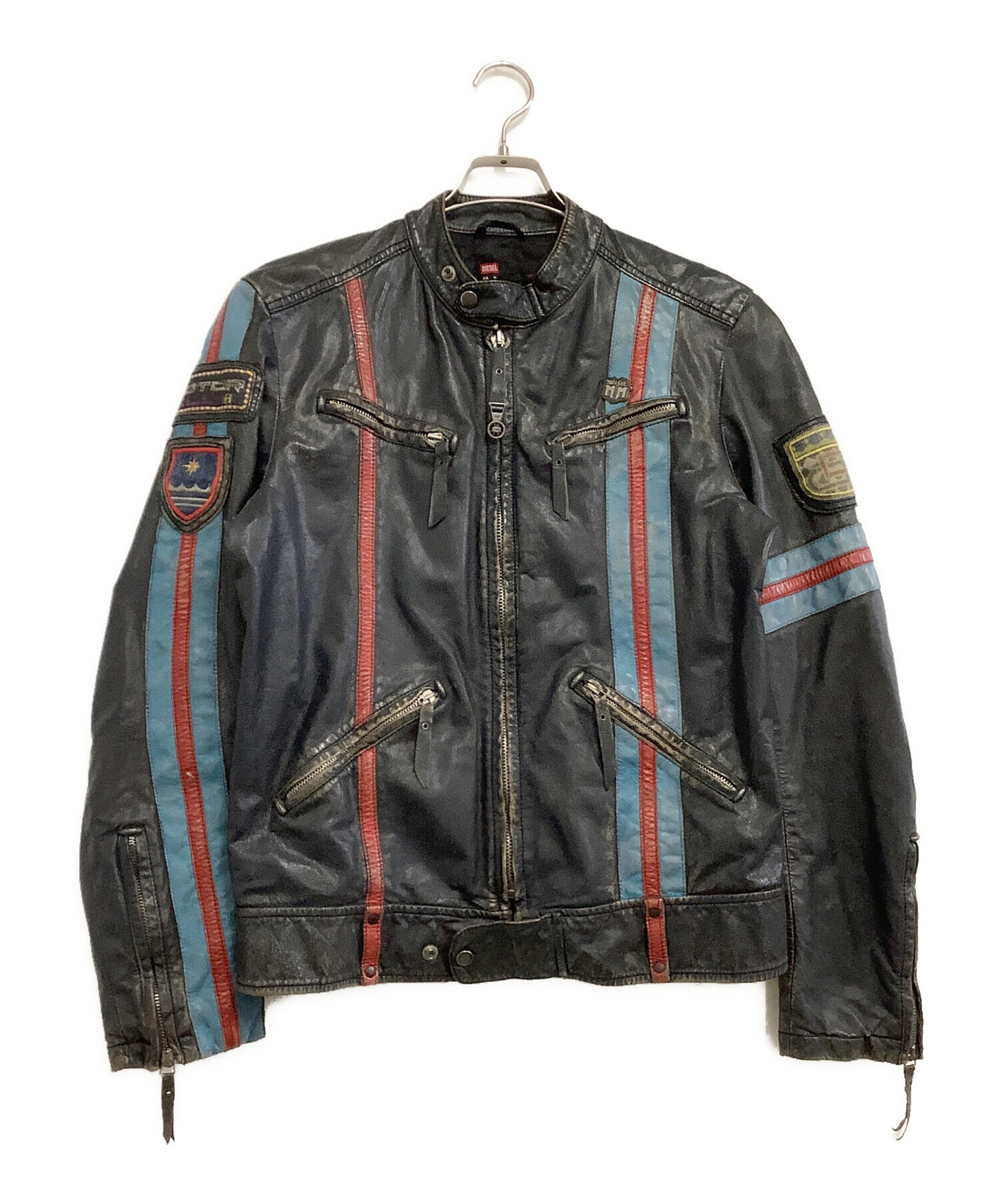 中古・古着通販】DIESEL (ディーゼル) シングルライダースジャケット