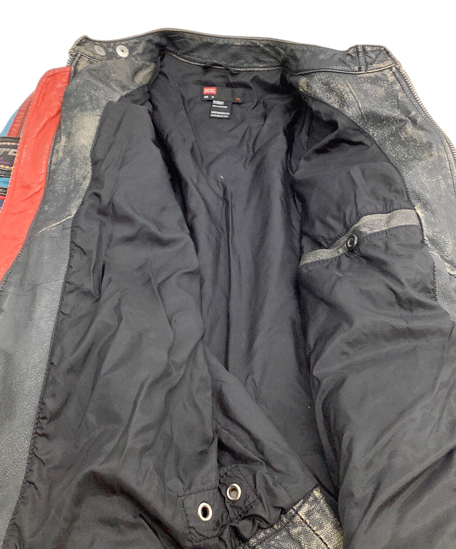 中古・古着通販】DIESEL (ディーゼル) シングルライダースジャケット