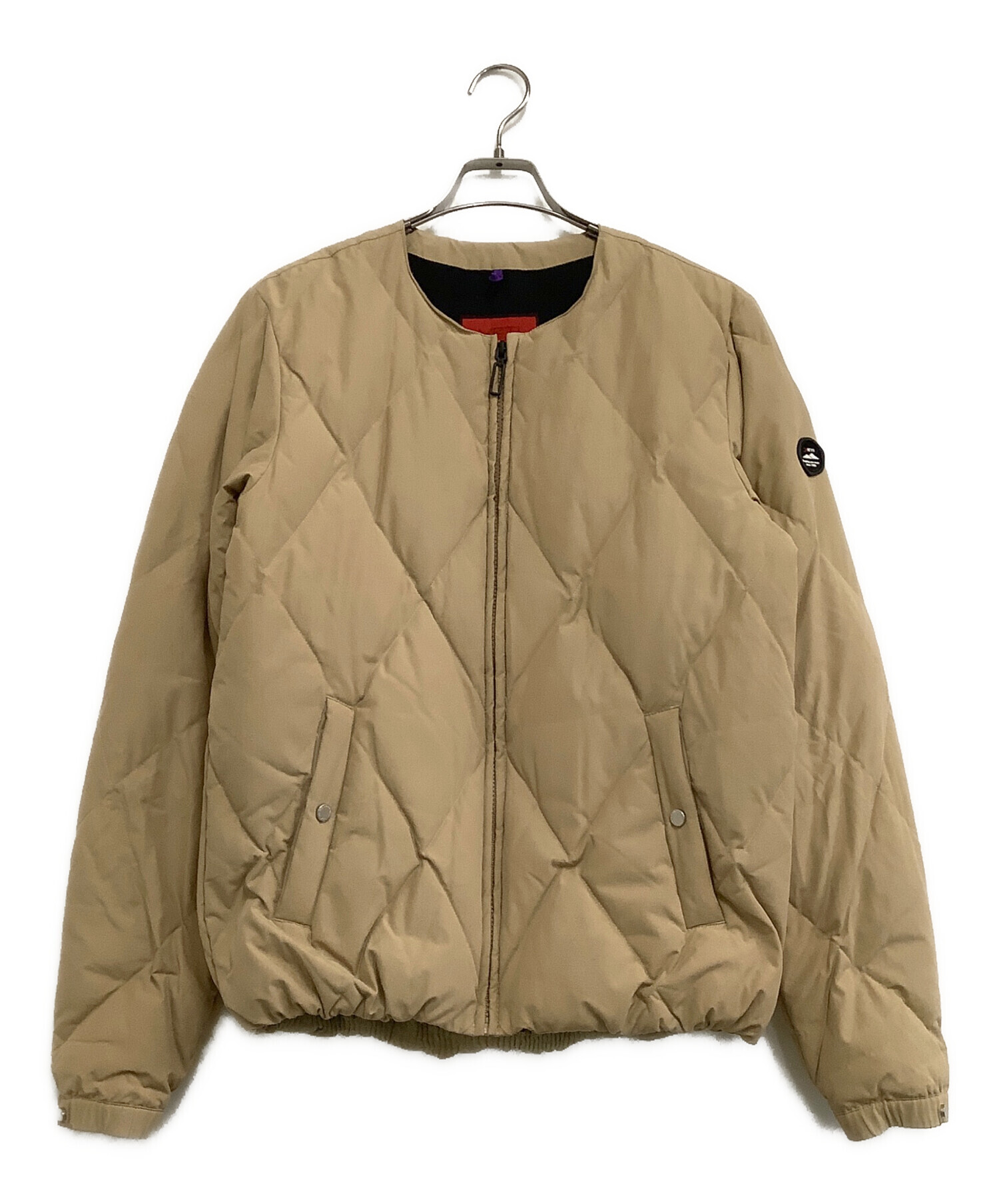 中古・古着通販】Yeti (イエティ) COLLARLESS DOWN JACKET ベージュ 