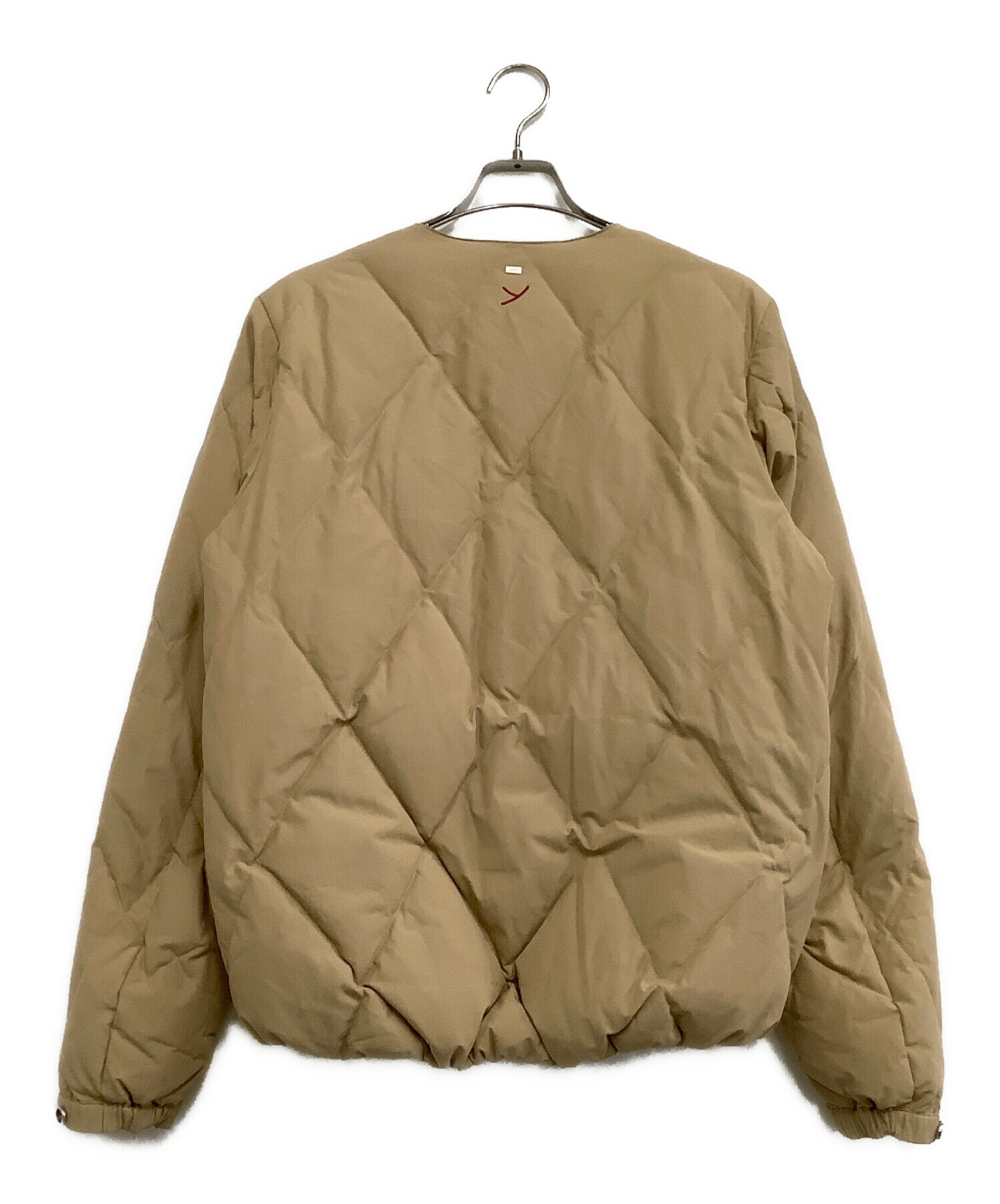 中古・古着通販】Yeti (イエティ) COLLARLESS DOWN JACKET ベージュ 