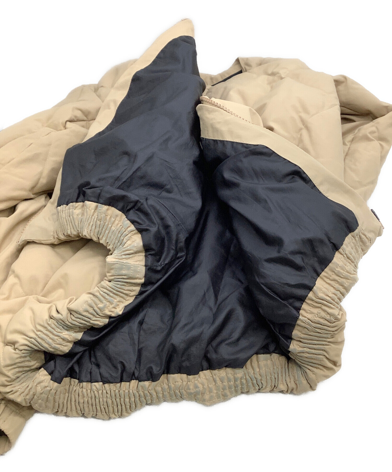 中古・古着通販】Yeti (イエティ) COLLARLESS DOWN JACKET ベージュ 