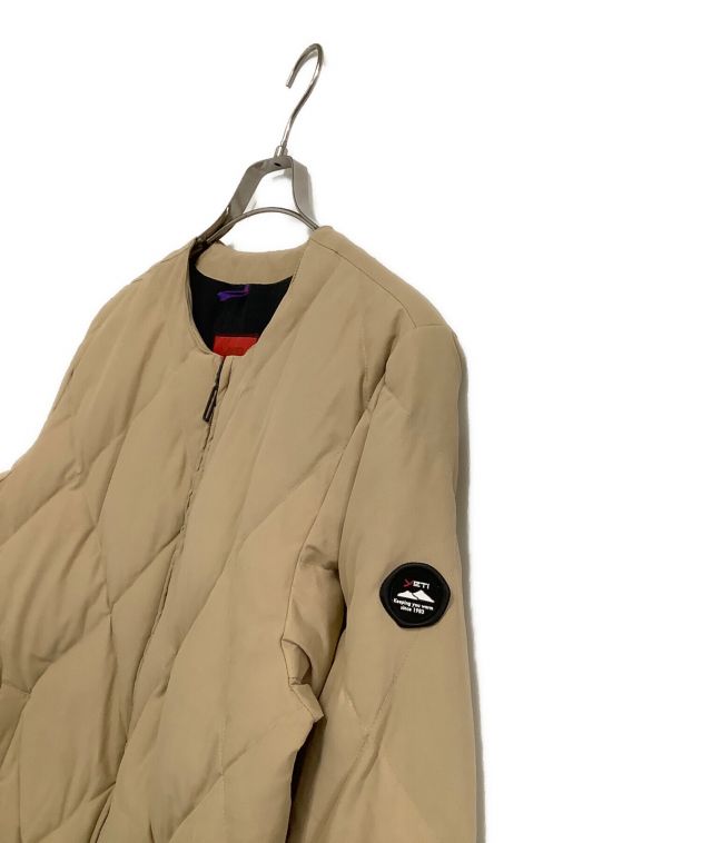中古・古着通販】Yeti (イエティ) COLLARLESS DOWN JACKET ベージュ 