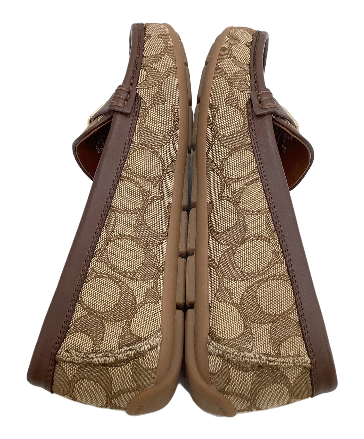 中古・古着通販】COACH (コーチ) ローファー シグネチャー ベージュ