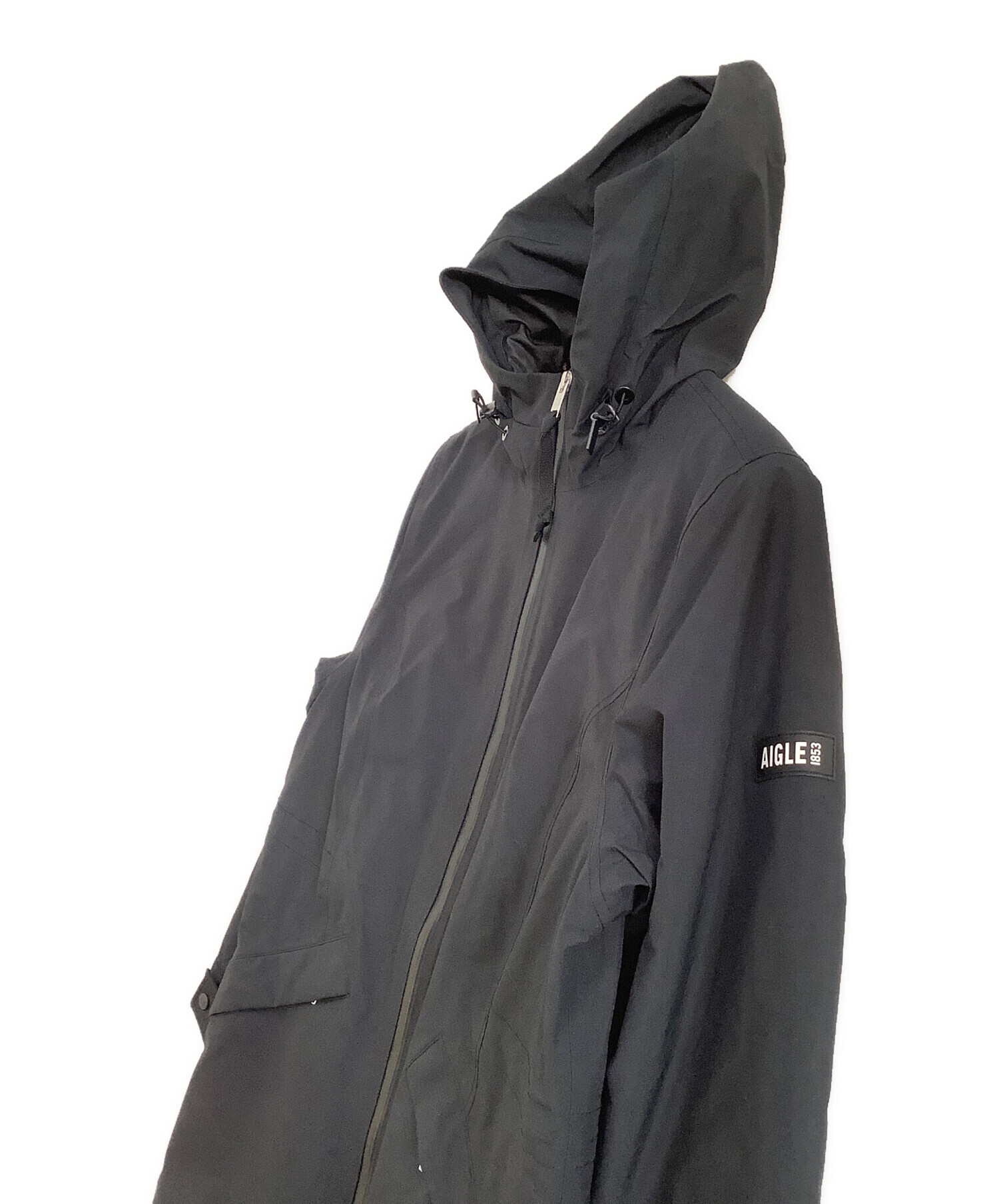 AIGLE ダウンコート　ブルーグレーMサイズ AIGLE｜GORE-TEX ゴアテックス 防水 透湿 防風 フーデッドダウン