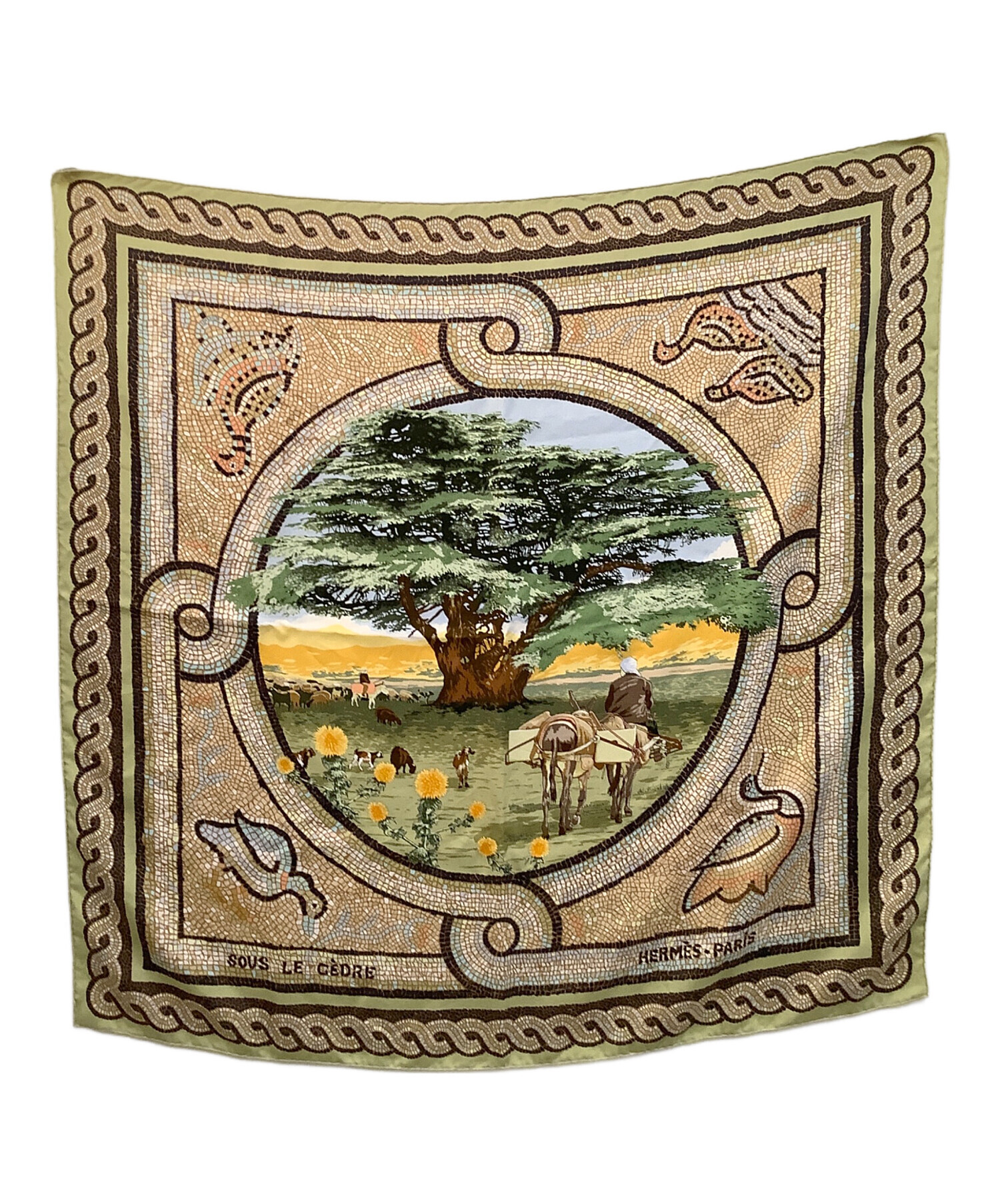 中古・古着通販】HERMES (エルメス) シルクスカーフ カレ90 SOUS LE