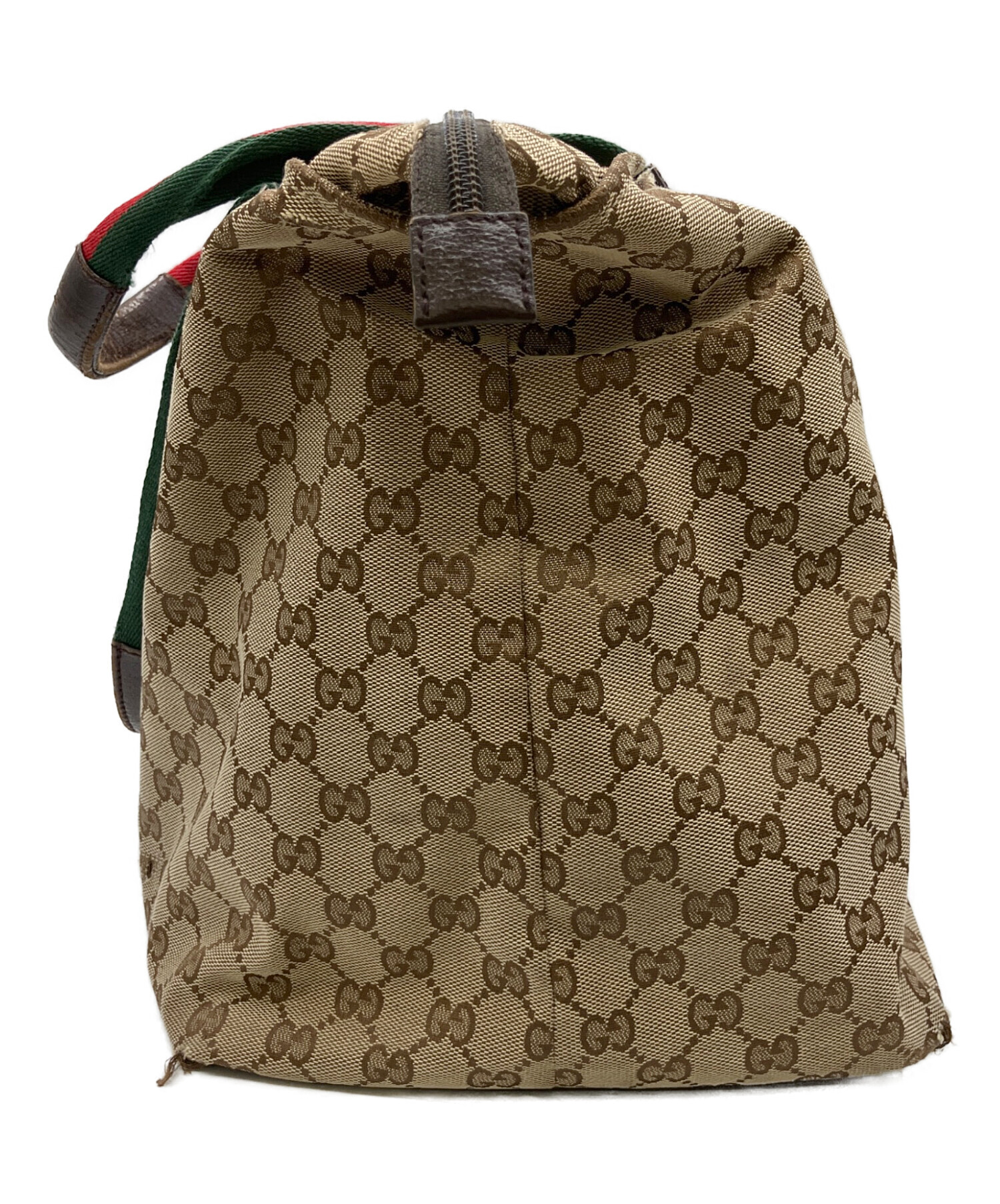 GUCCI トートバッグ ベージュ/ブラウン 中古・古着通販】GUCCI (グッチ) トートバッグ ベージュ×ブラウン