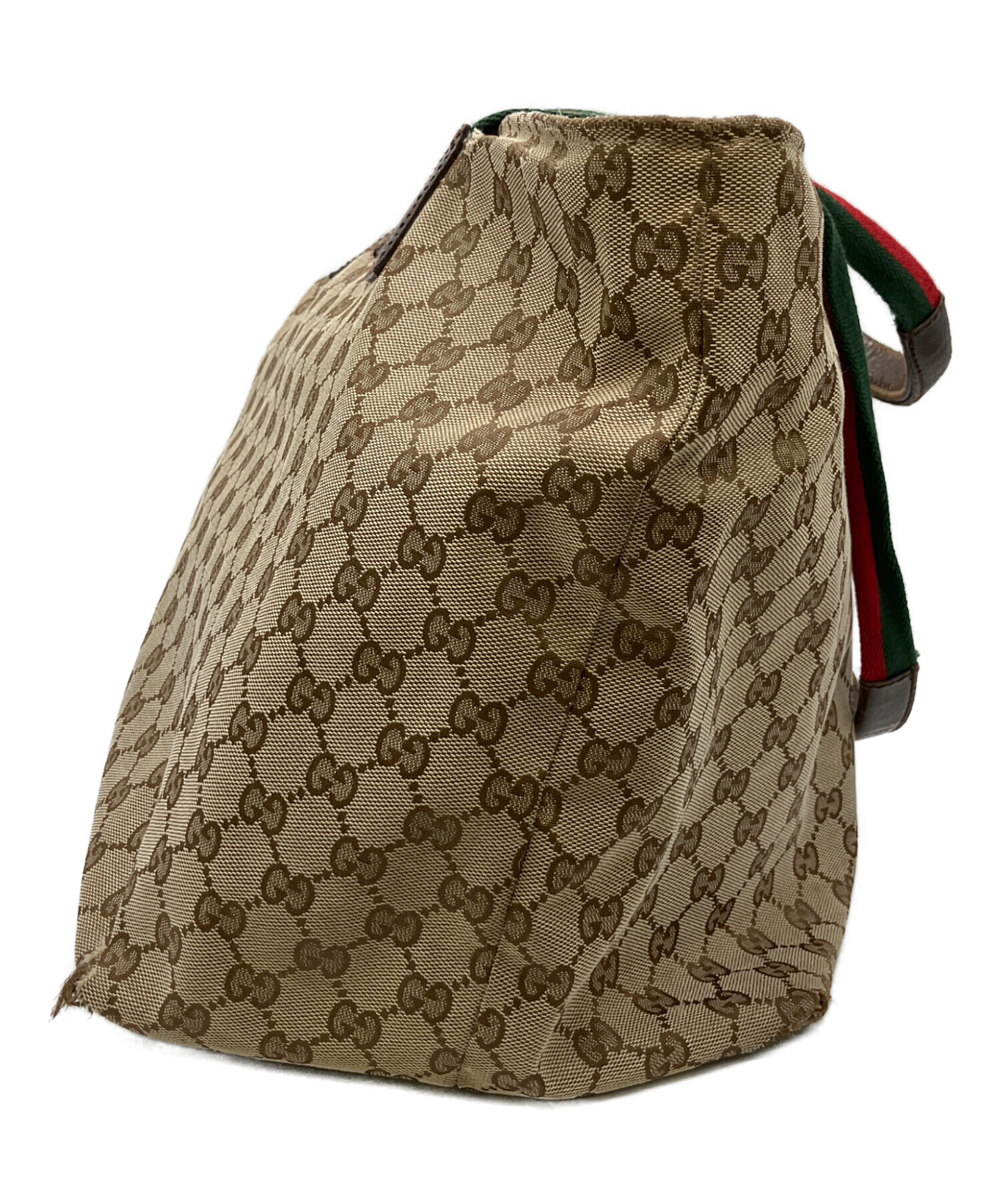 中古・古着通販】GUCCI (グッチ) トートバッグ ベージュ×ブラウン