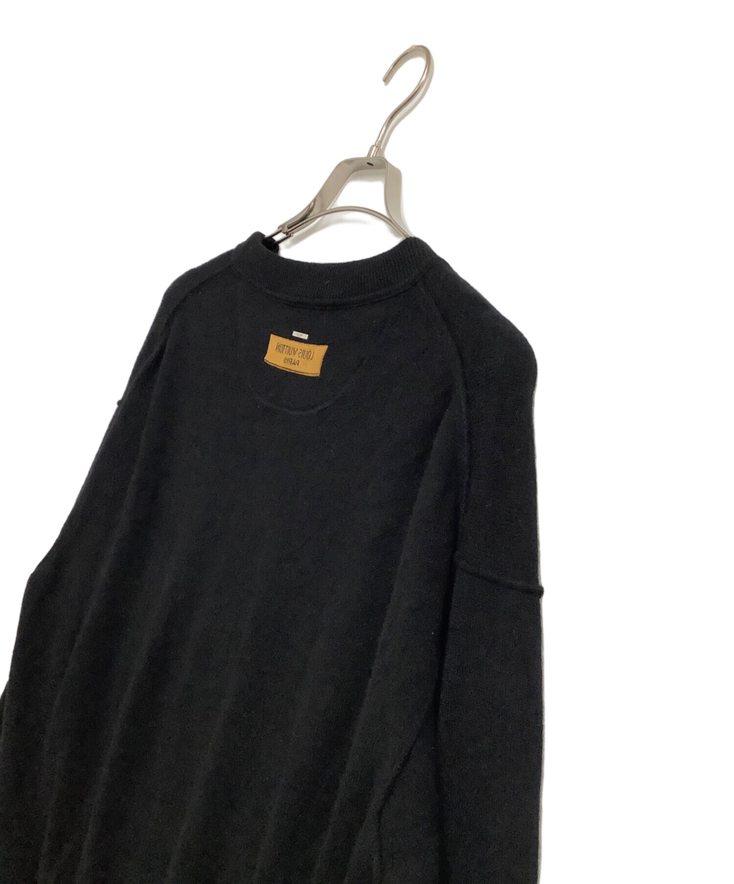 LOUIS VUITTON　ルイヴィトン　ニット　ブラック　カシミヤ　Lサイズ ルイヴィトン黒カシミヤニット