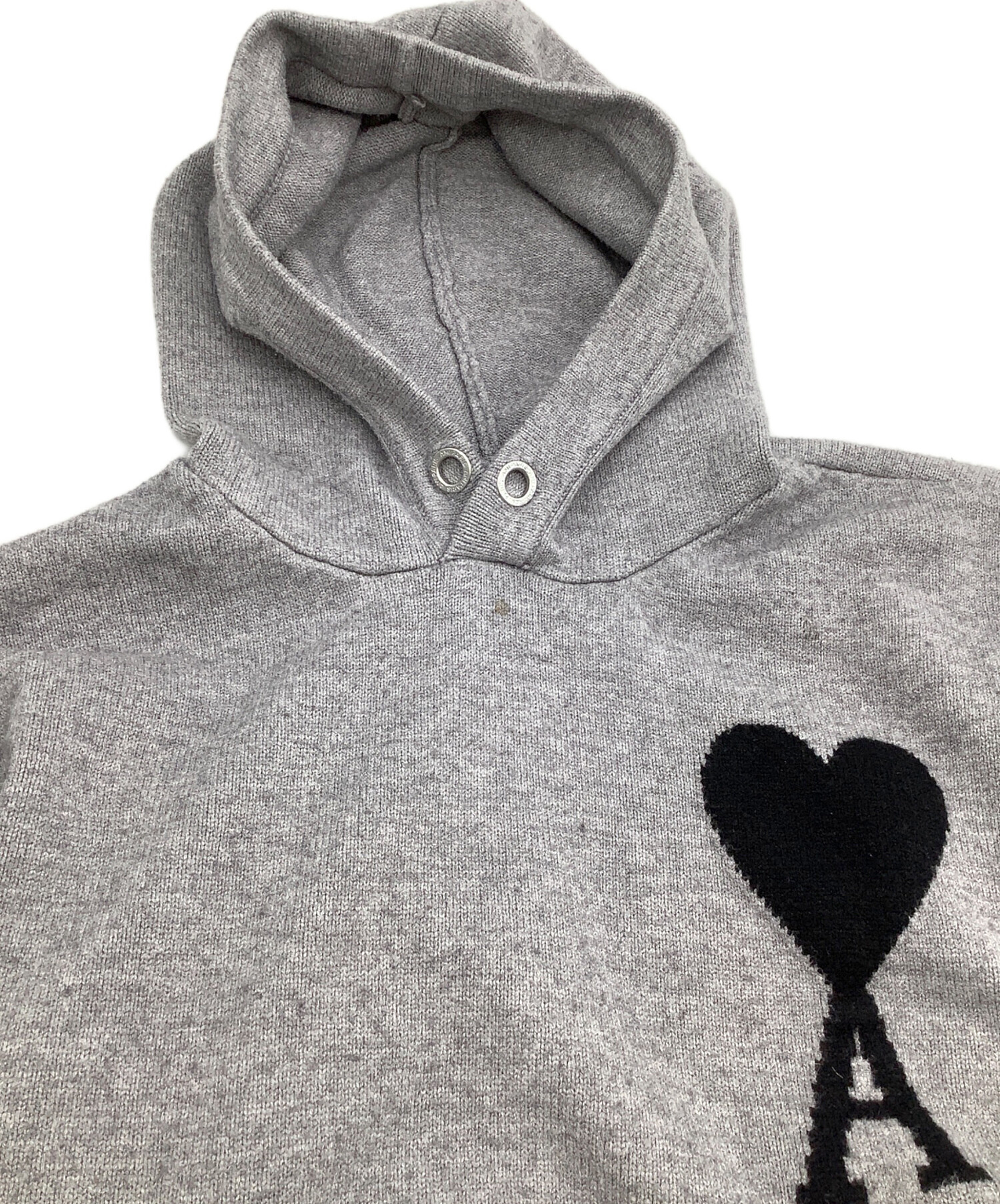 ami グレー フード付きニット