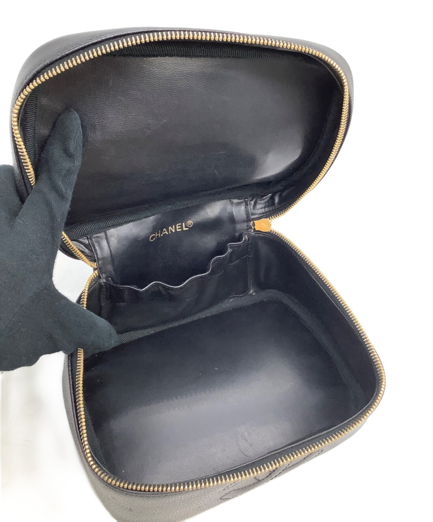 中古・古着通販】CHANEL (シャネル) コスメポーチ ブラック｜ブランド