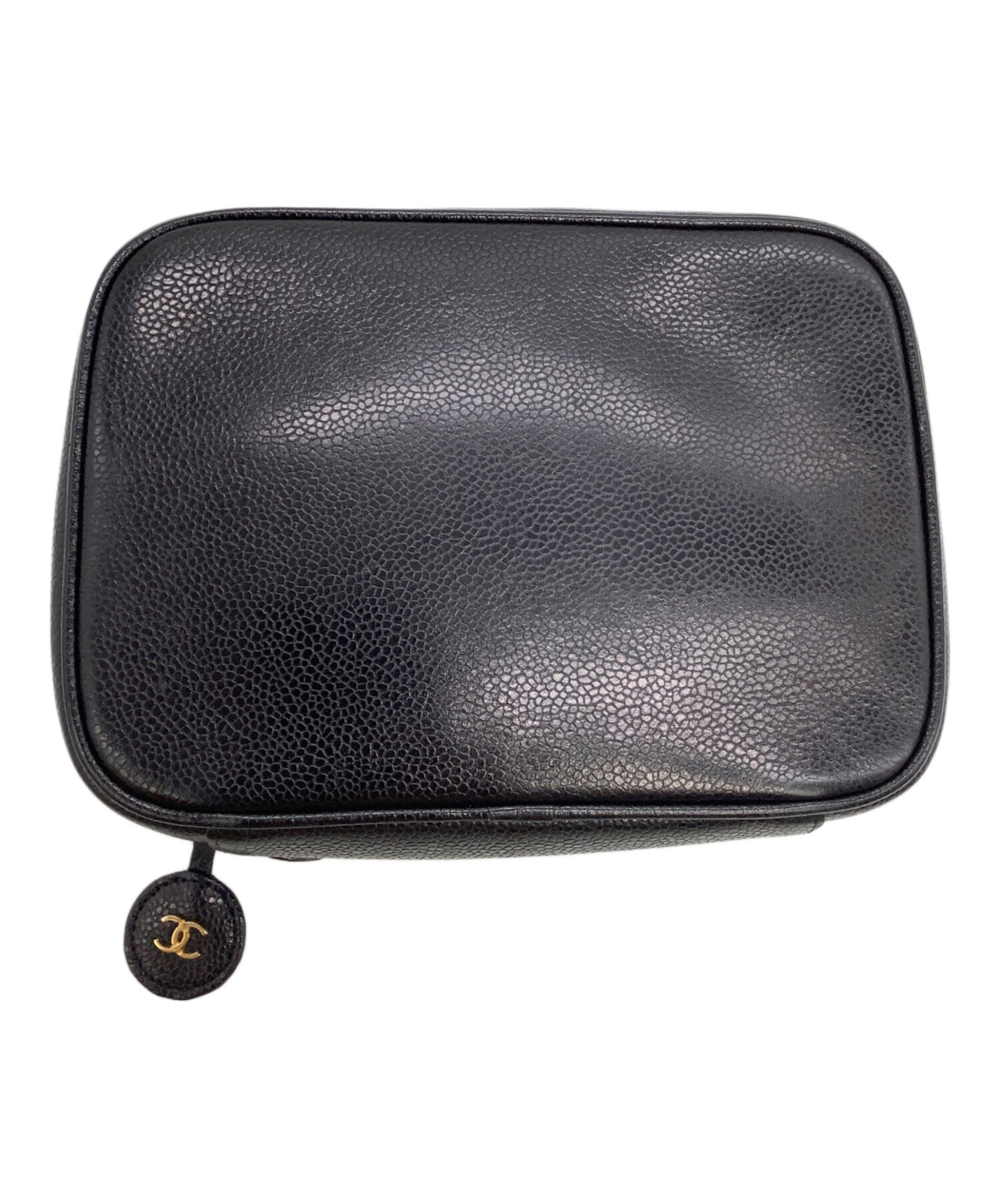 シャネル　ポーチ 中古・古着通販】CHANEL (シャネル) コスメポーチ ブラック｜ブランド