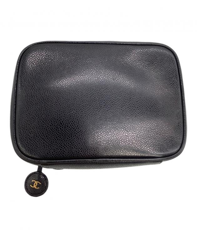 中古・古着通販】CHANEL (シャネル) コスメポーチ ブラック｜ブランド