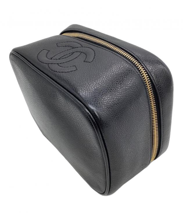 中古・古着通販】CHANEL (シャネル) コスメポーチ ブラック|ブランド 中古・古着通販】CHANEL (シャネル) コスメポーチ ブラック|ブランド