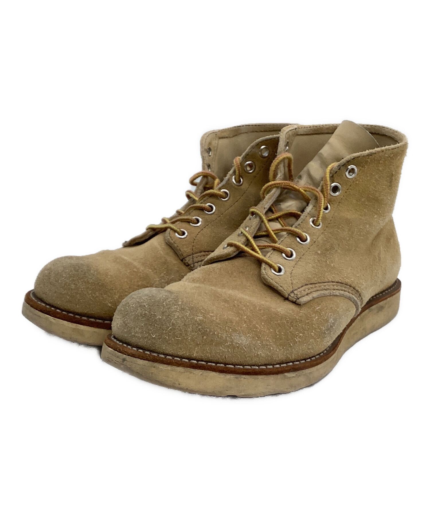 【廃盤】23cmGOLDWIN モーターサイクルブーツ ベージュ 中古・古着通販】RED WING (レッドウィング) 7ホールブーツ ベージュ
