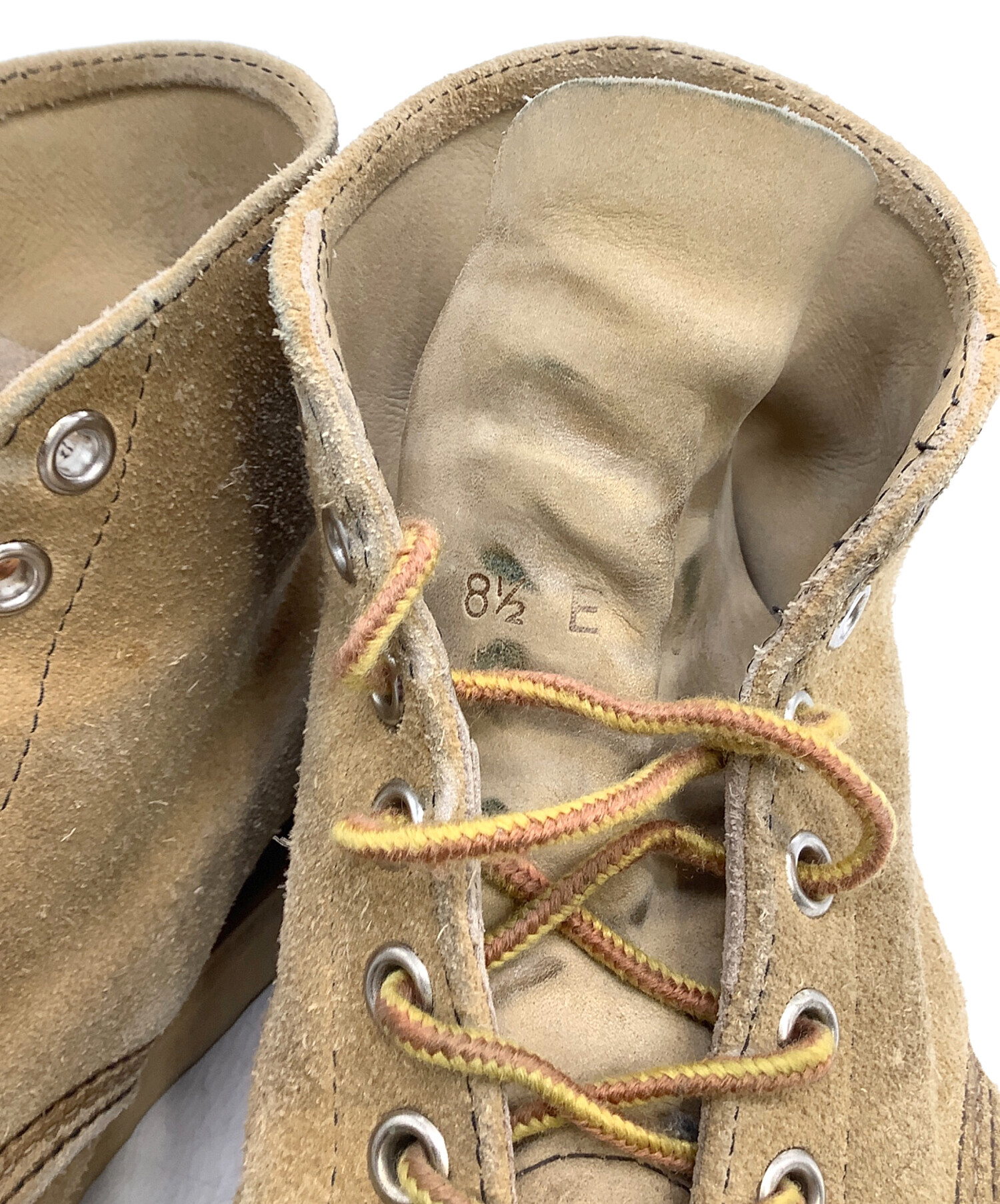 【廃盤】23cmGOLDWIN モーターサイクルブーツ ベージュ 中古・古着通販】RED WING (レッドウィング) 7ホールブーツ ベージュ