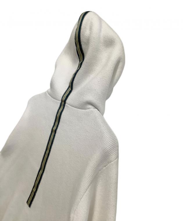 CABAN ホワイト フード付きニットパーカー M 中古・古着通販】CABAN (キャバン) ニットパーカー ホワイト サイズ:M