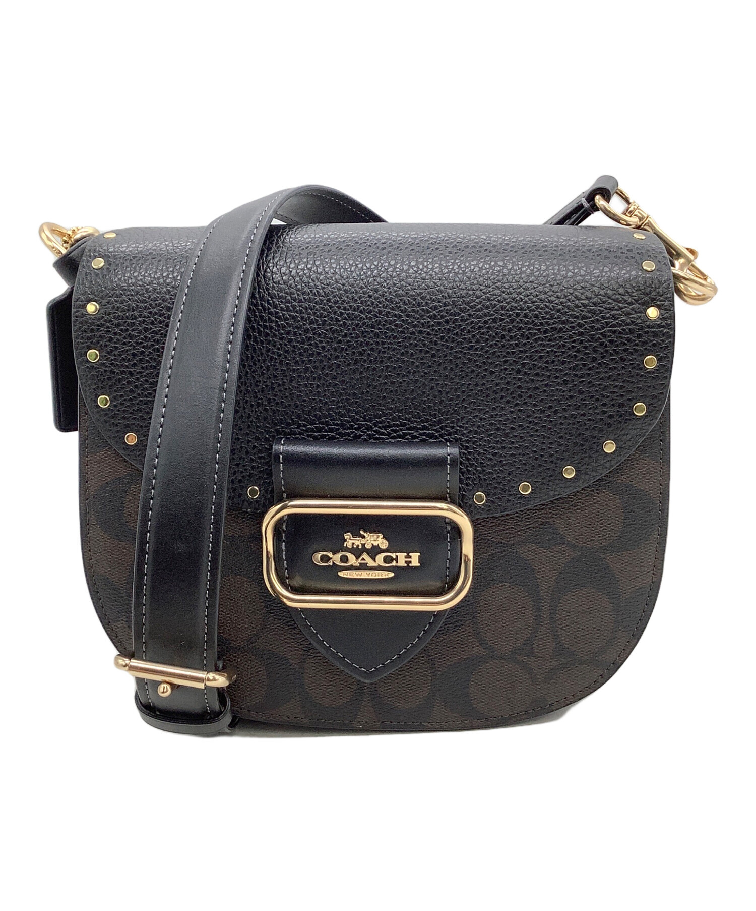 中古・古着通販】COACH (コーチ) モーガンサドルバッグ シグネチャー 
