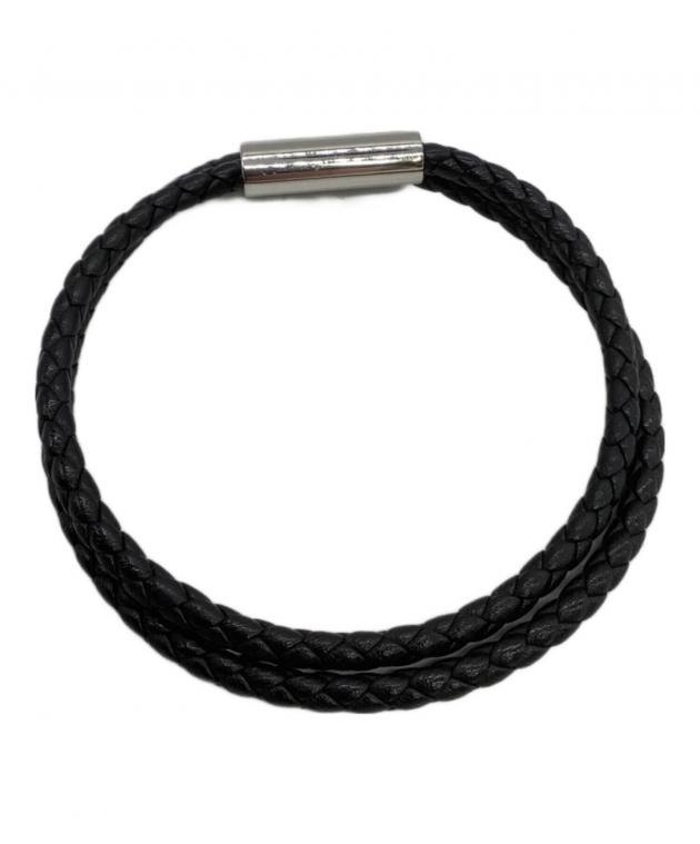 中古・古着通販】HERMES (エルメス) レザーブレスレット ブラック