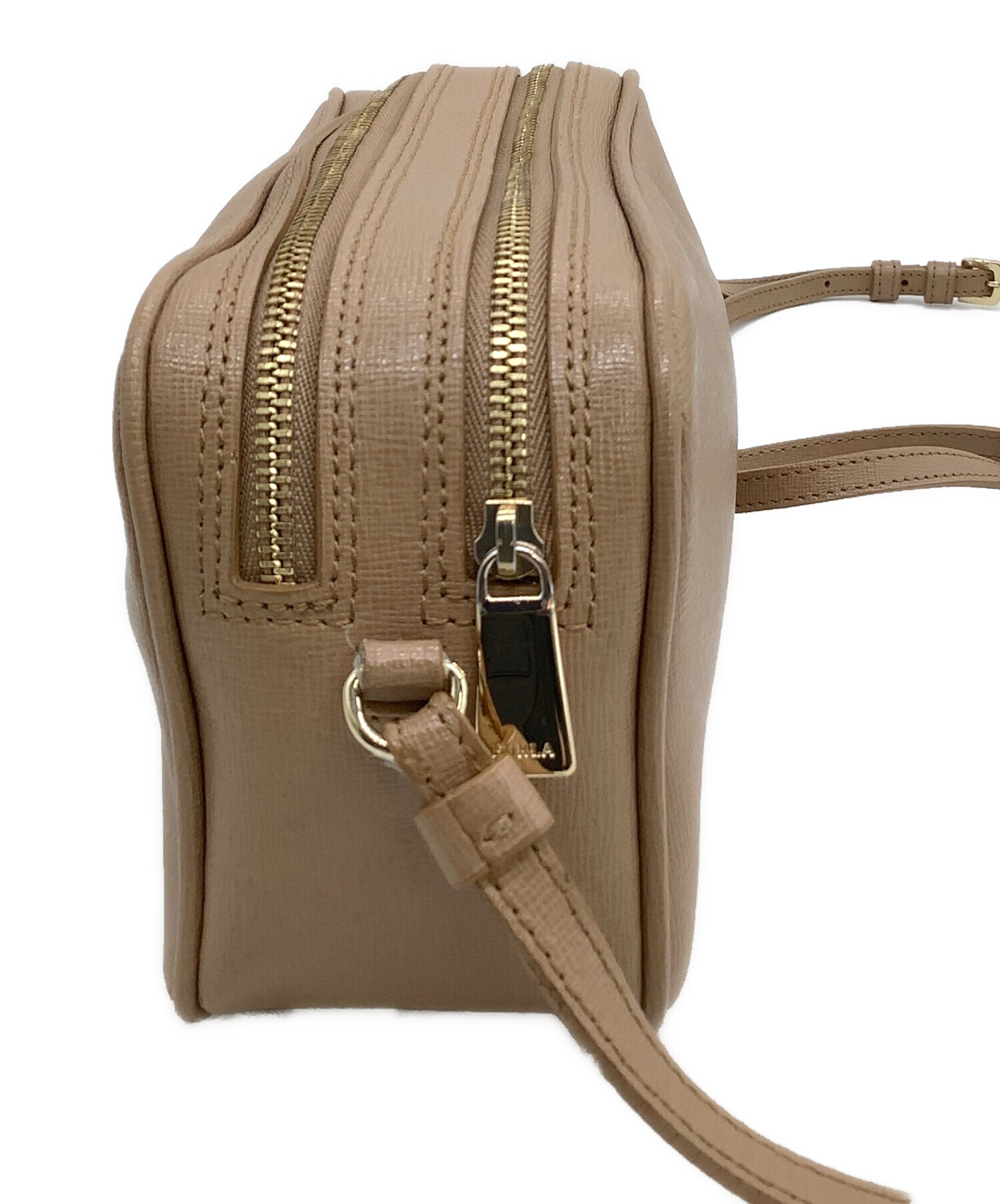 中古・古着通販】FURLA (フルラ) チェーンショルダーバッグ ベージュ 