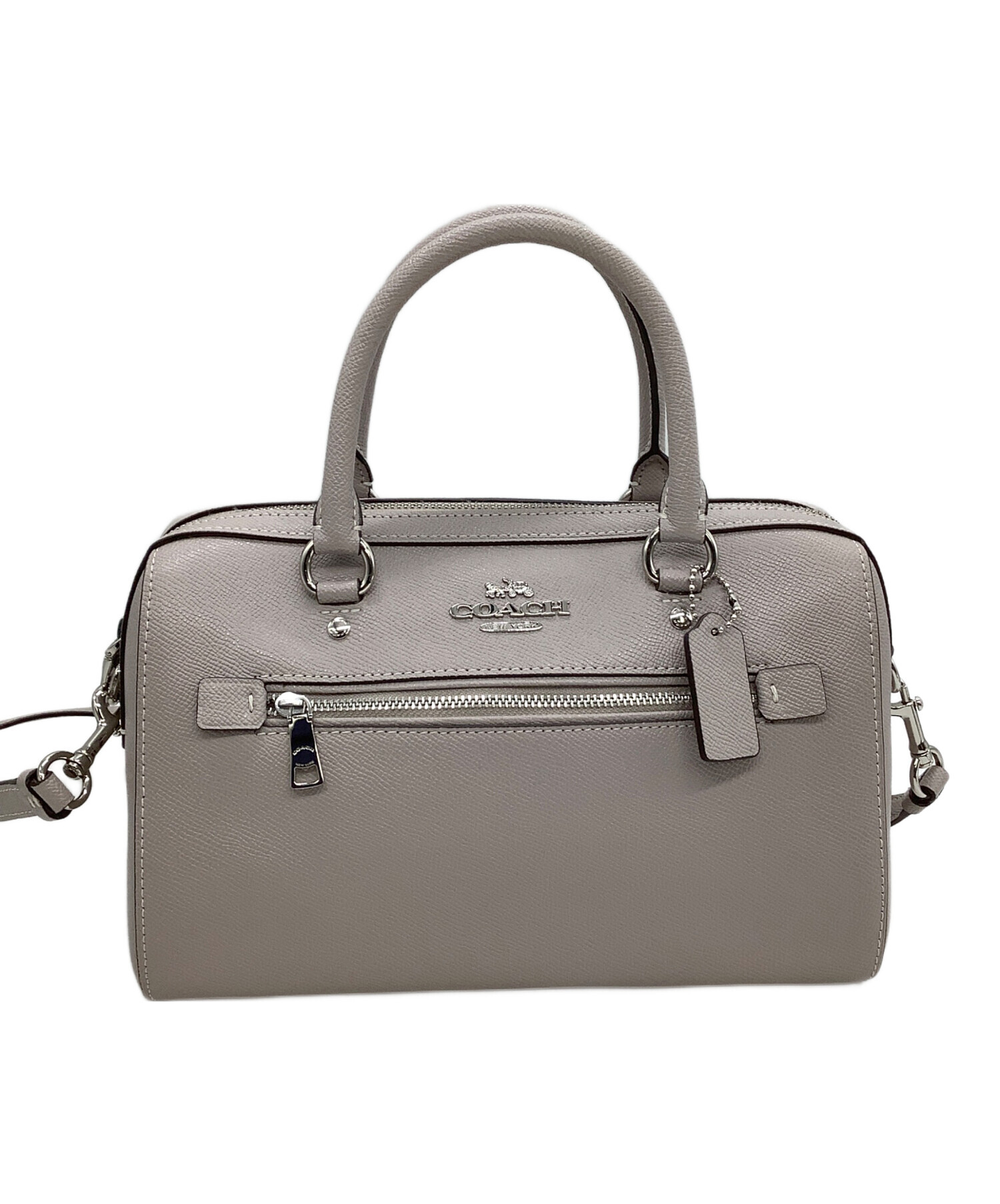 中古・古着通販】COACH (コーチ) 2WAYショルダーバッグ ライトグレー 