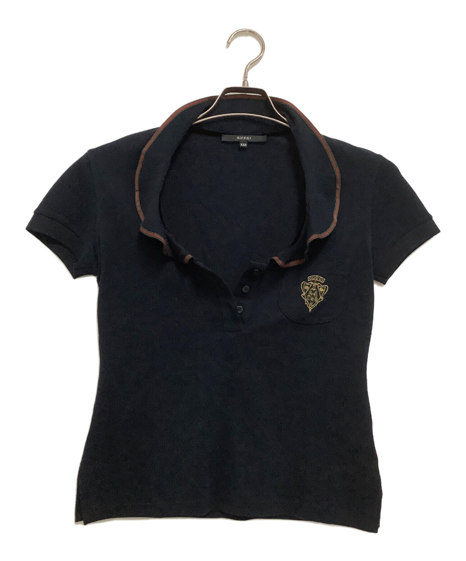 中古・古着通販】GUCCI (グッチ) ポロシャツ ネイビー サイズ:XXS