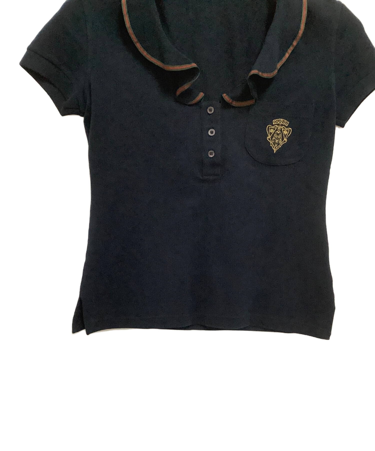 中古・古着通販】GUCCI (グッチ) ポロシャツ ネイビー サイズ:XXS