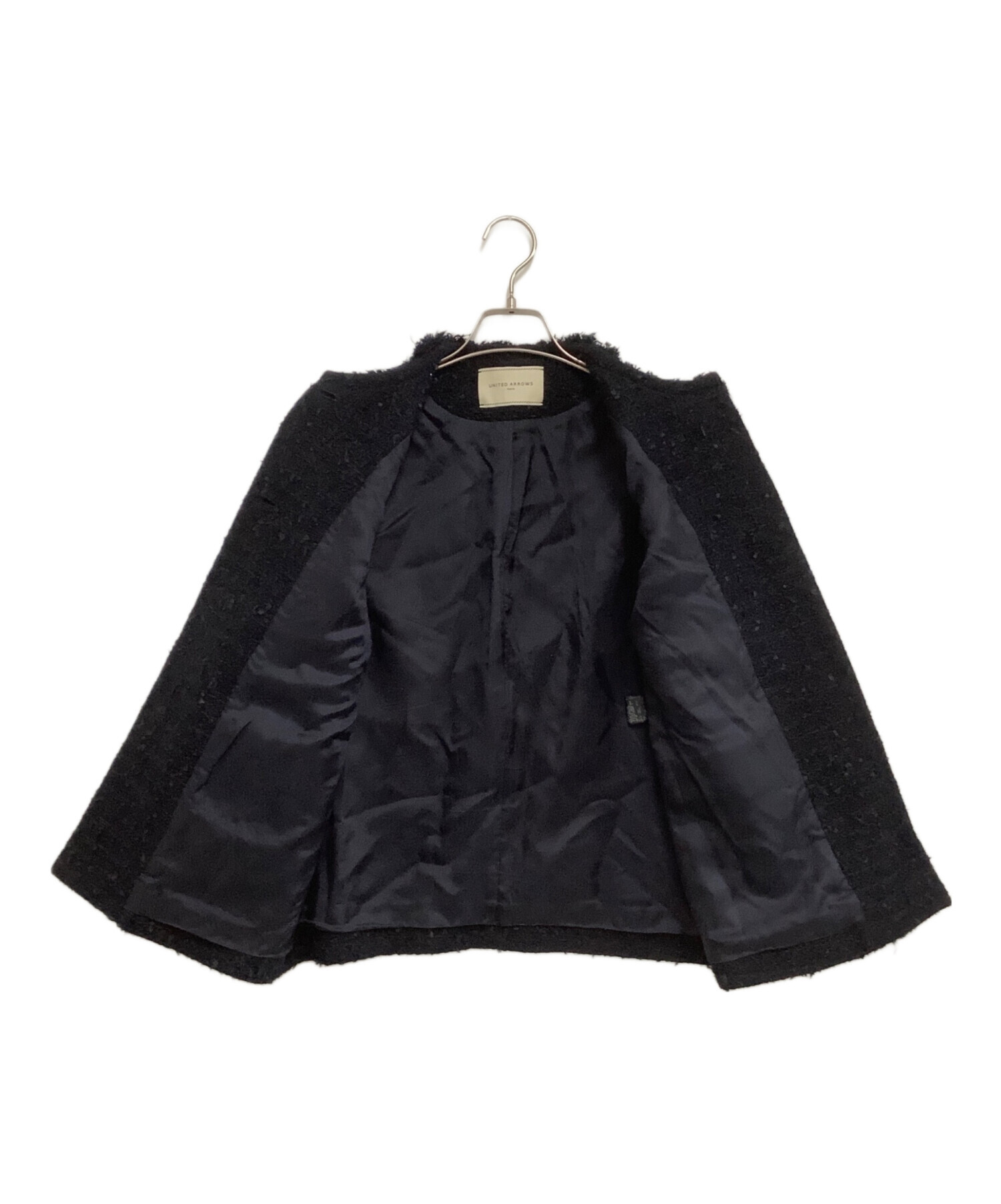 【新品】UNITED ARROWS ファンシーツイード ノーカラージャケット UNITED ARROWS（ユナイテッドアローズ）の「ファンシーツイード