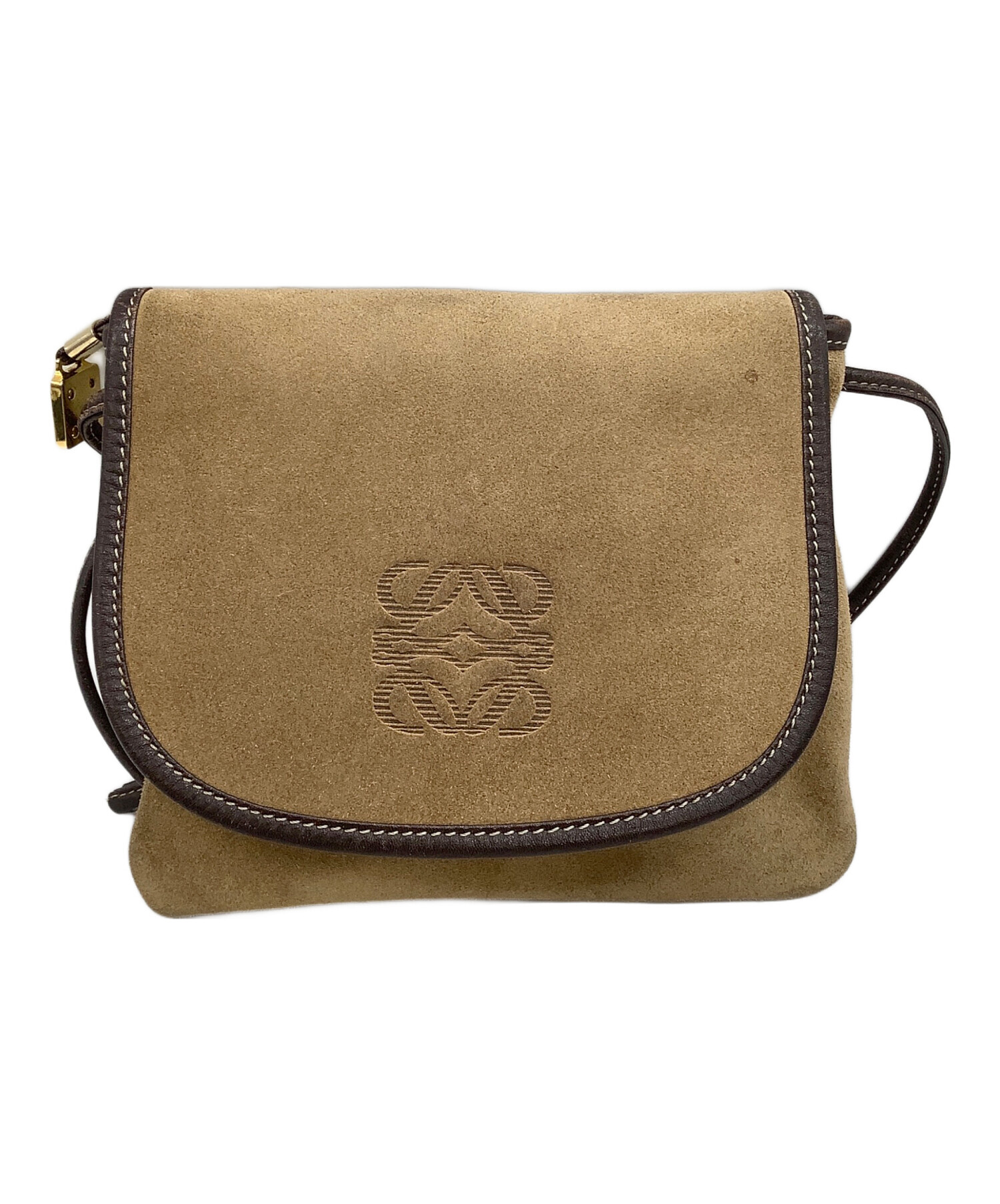サコッシュ ショルダーバッグ レザー LOEWE ロエベ ホワイト – RECLO 