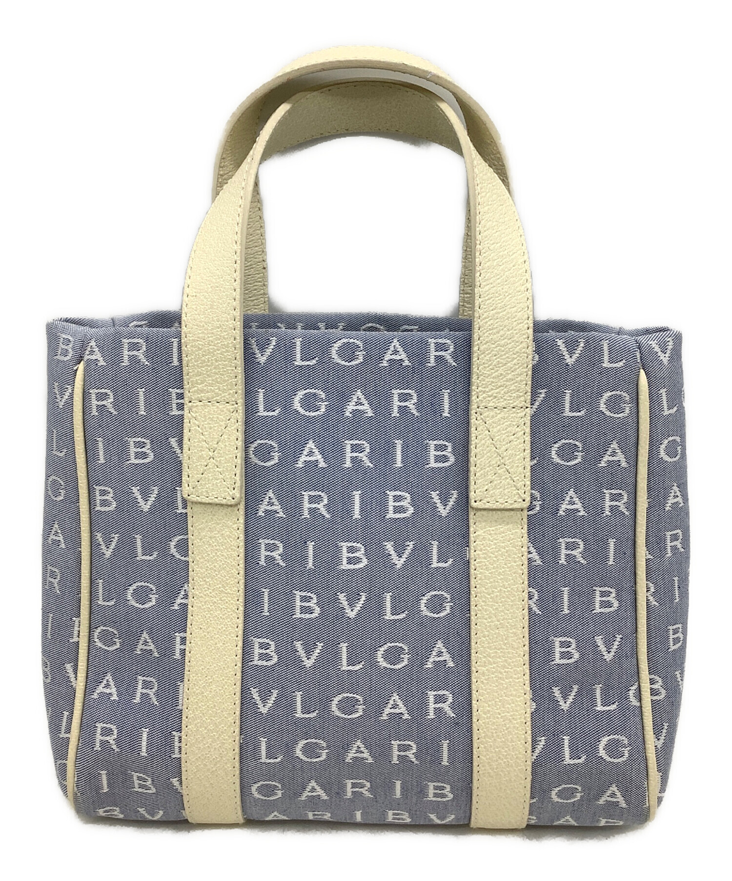 中古・古着通販】BVLGARI (ブルガリ) ハンドバッグ ロゴマニア スカイ 