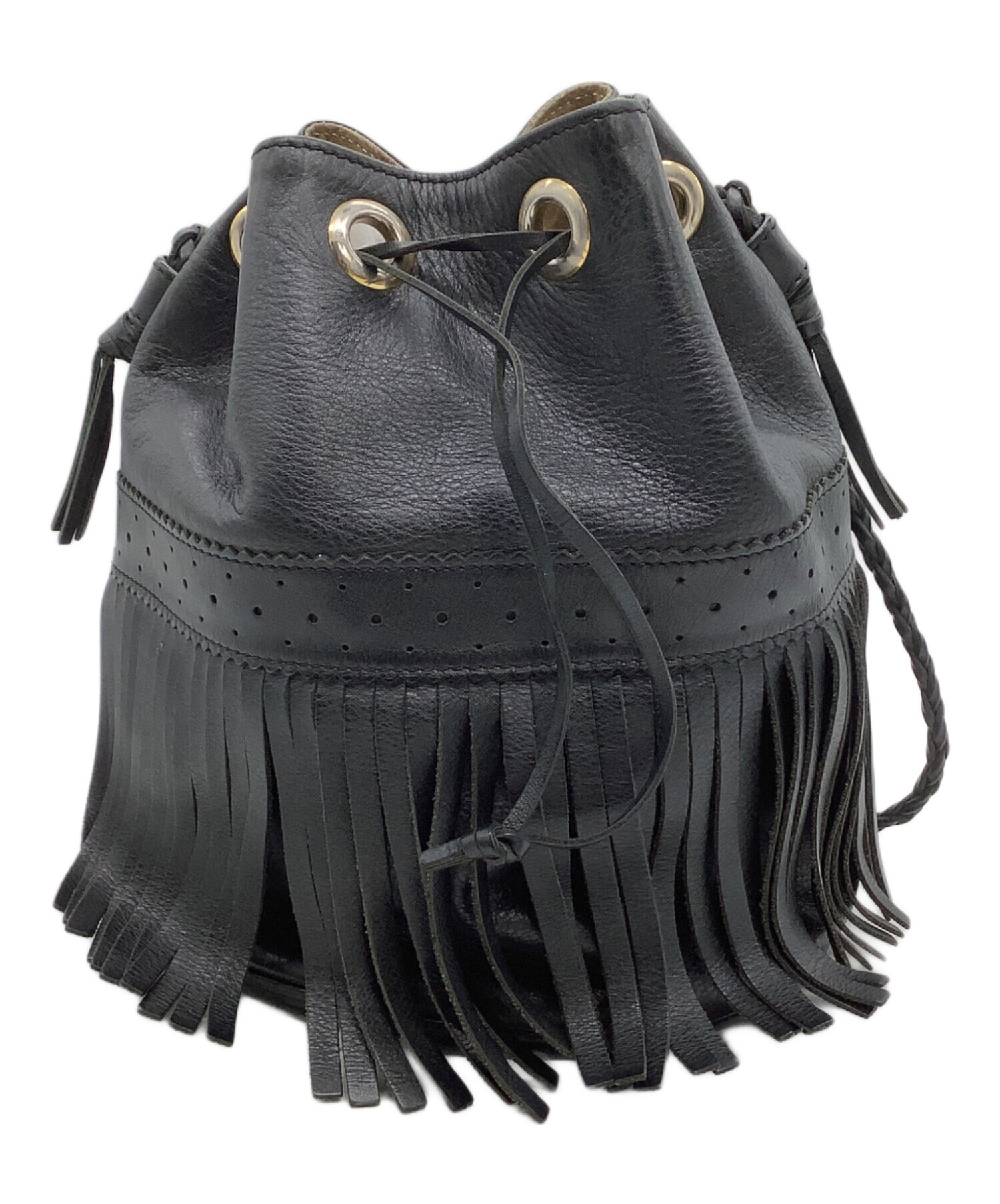 J&M DAVIDSON バッグショルダーバッグ フリンジブラック