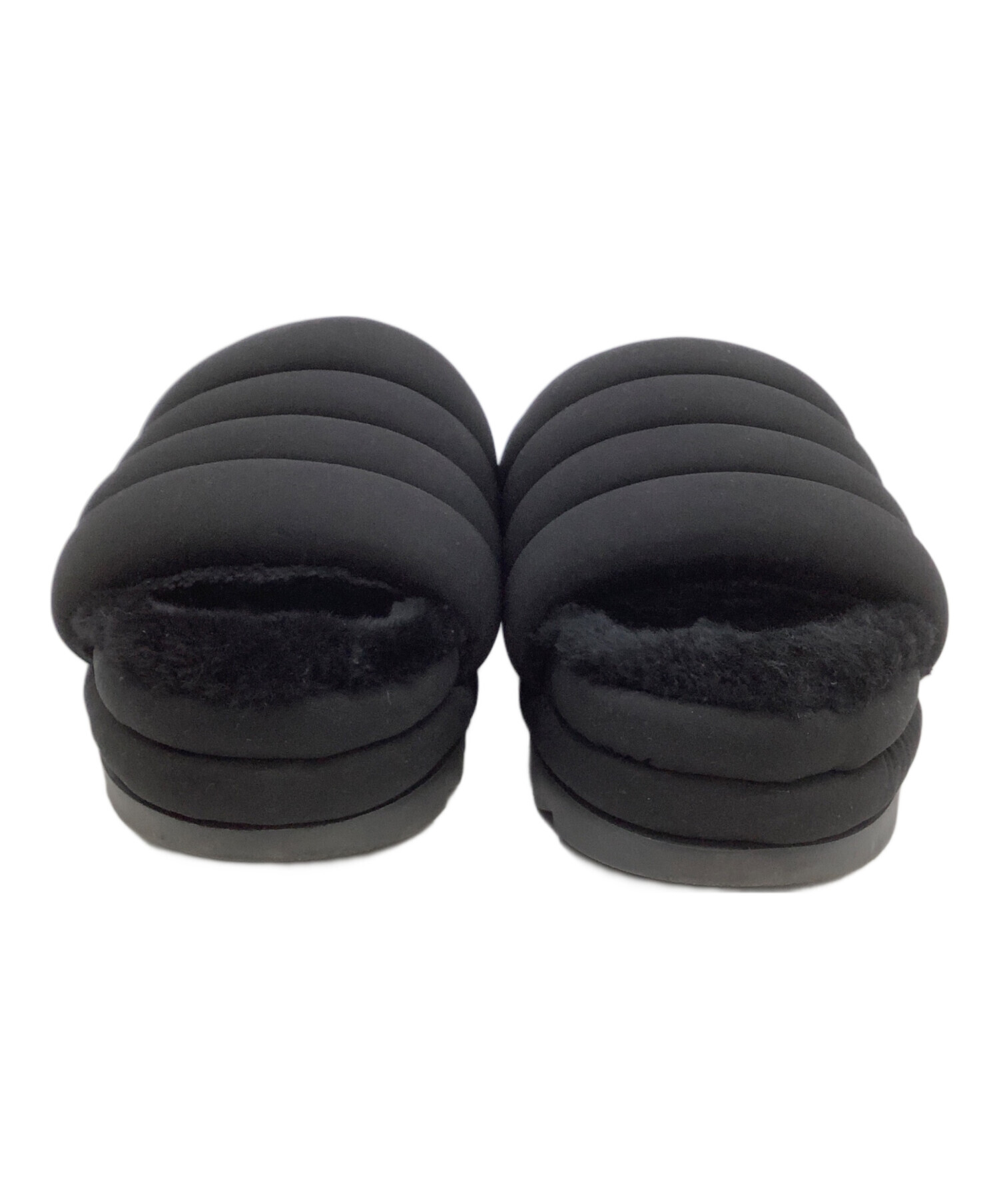 中古・古着通販】UGG (アグ) シープスキンファーサンダル ブラック