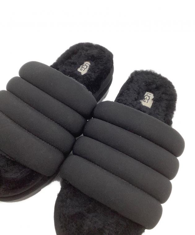 中古・古着通販】UGG (アグ) シープスキンファーサンダル ブラック