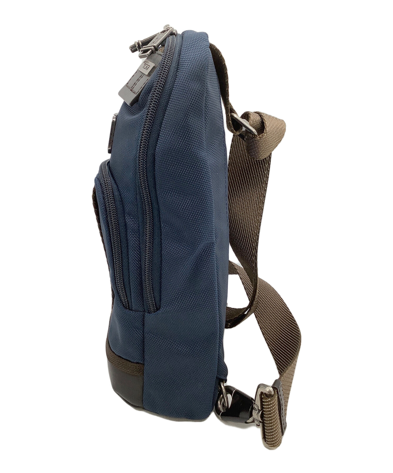 中古・古着通販】TUMI (トゥミ) ショルダーバッグ ネイビー×ブラウン 