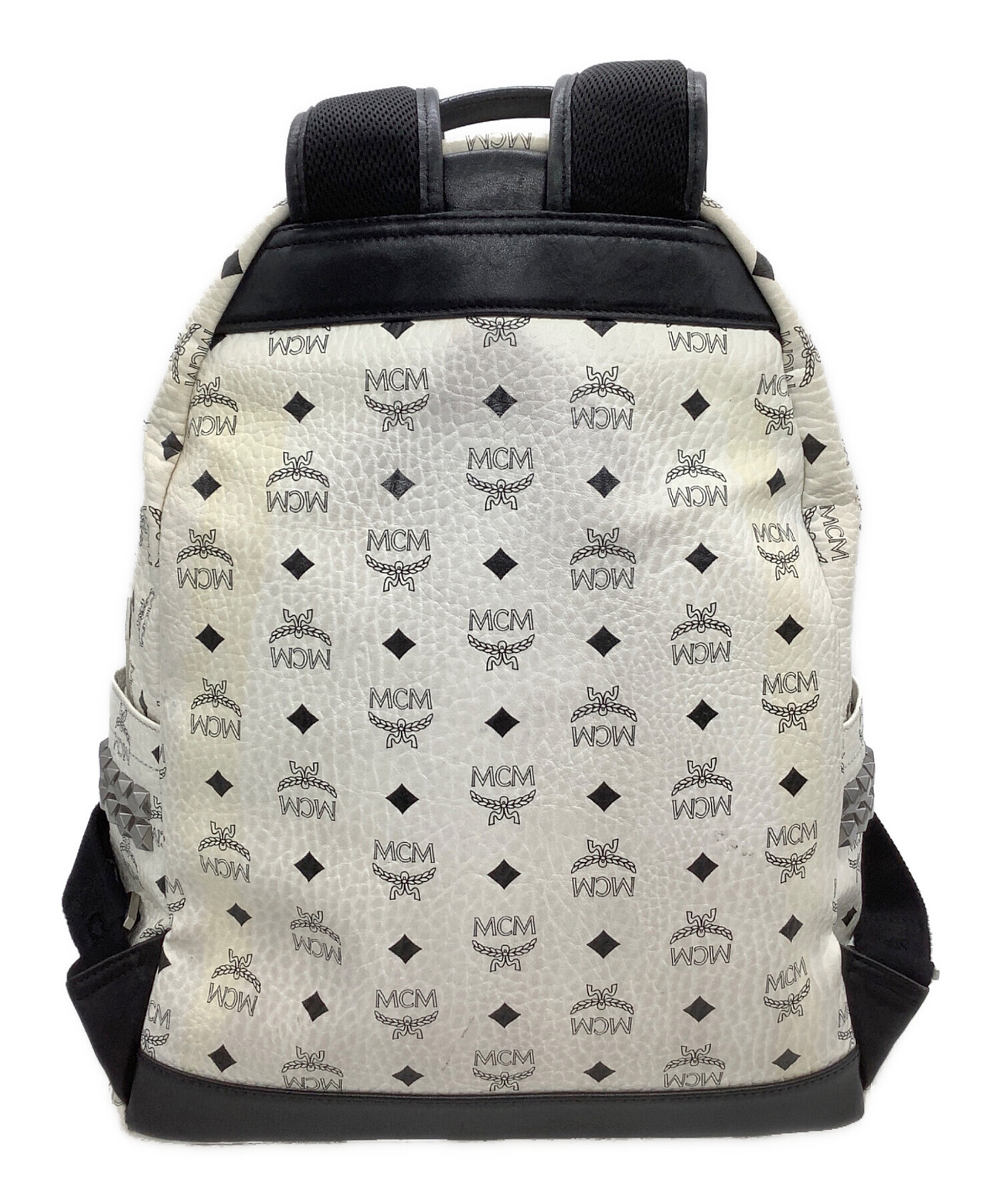 MCM ヴィセトス バックパック ホワイト スタッズ リュック 【公式通販】