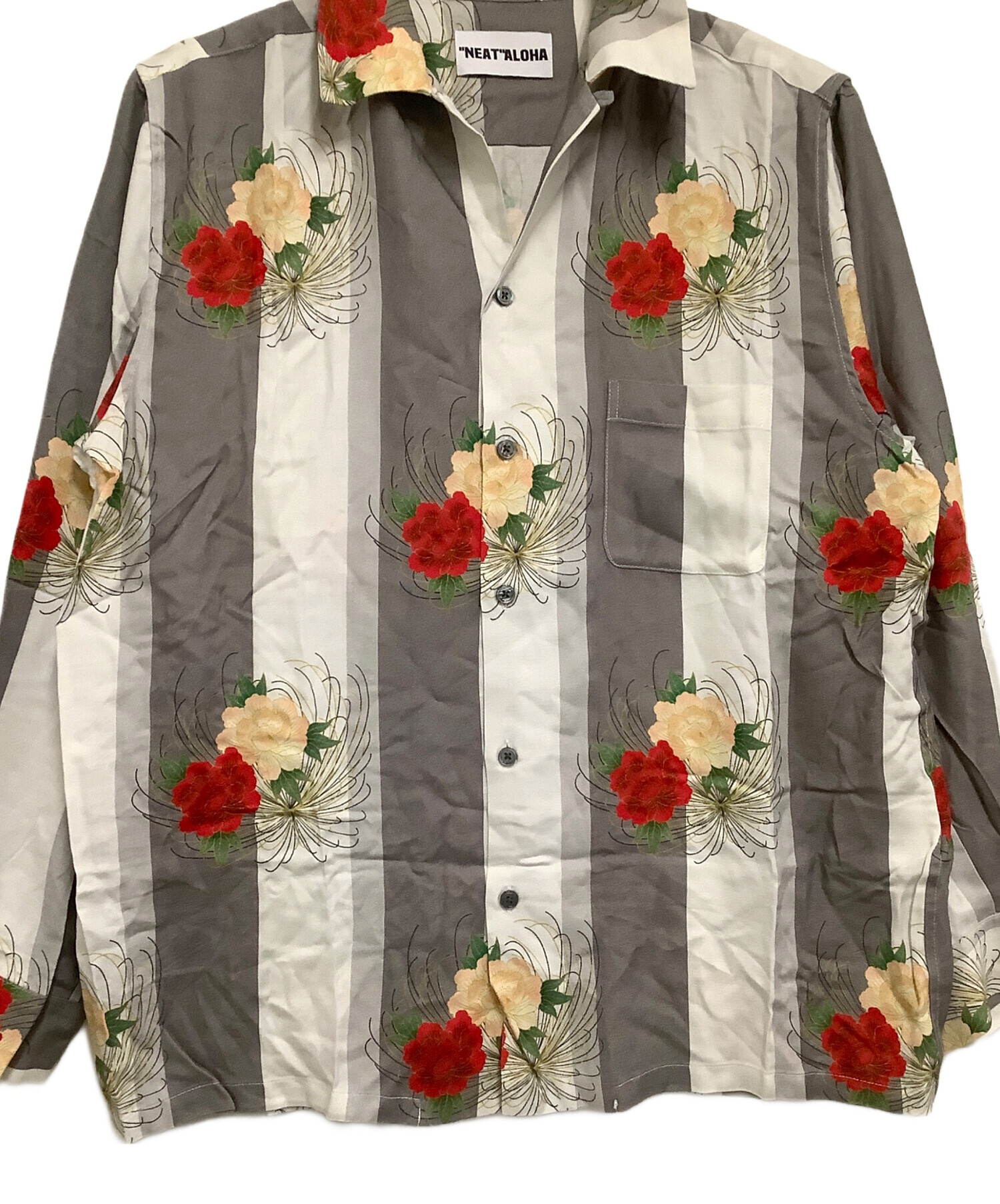 中古・古着通販】NEAT ALOHA (ニートアロハ) 長袖開襟シャツ