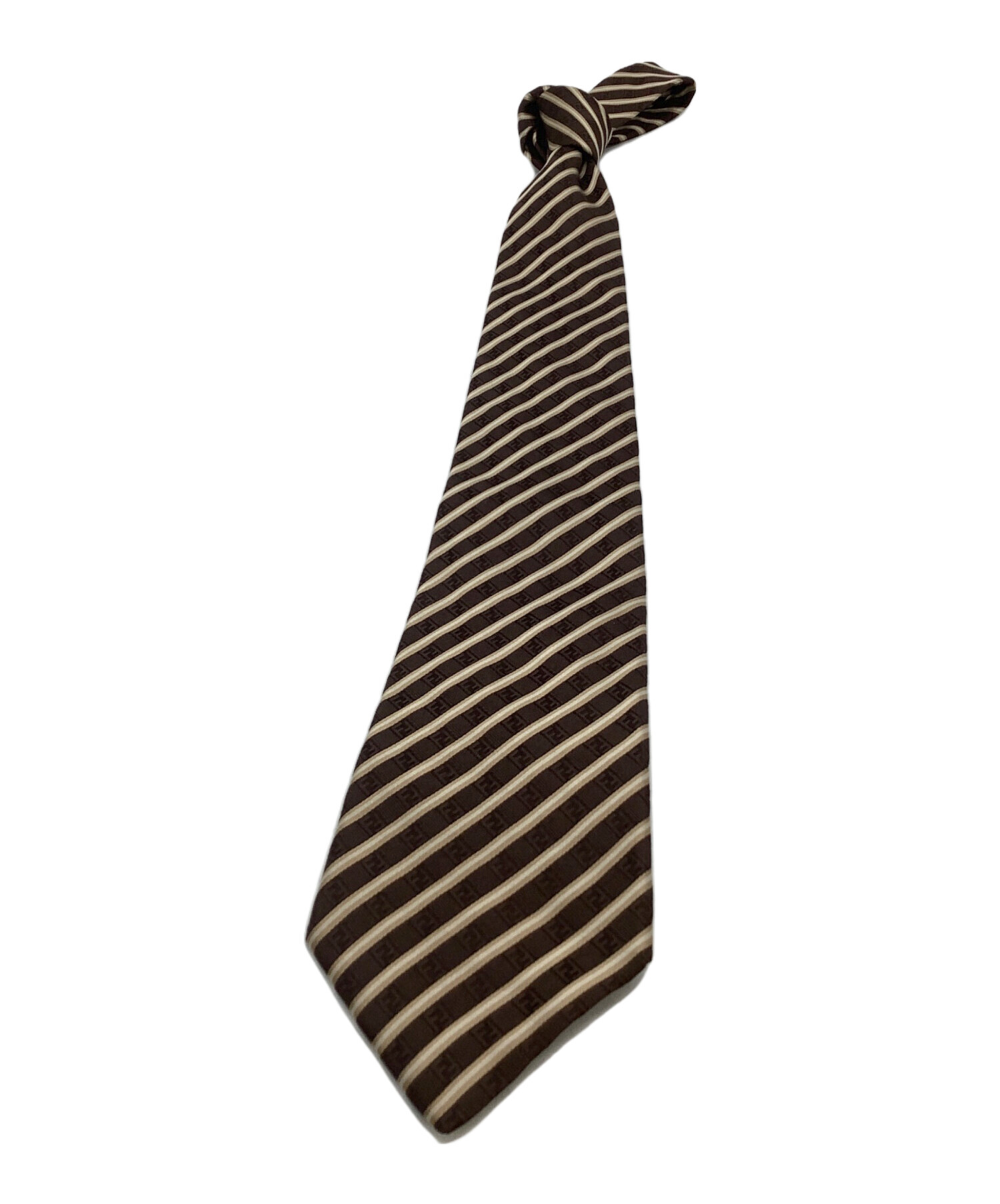 中古・古着通販】FENDI (フェンディ) ネクタイ レジメンタル ブラウン