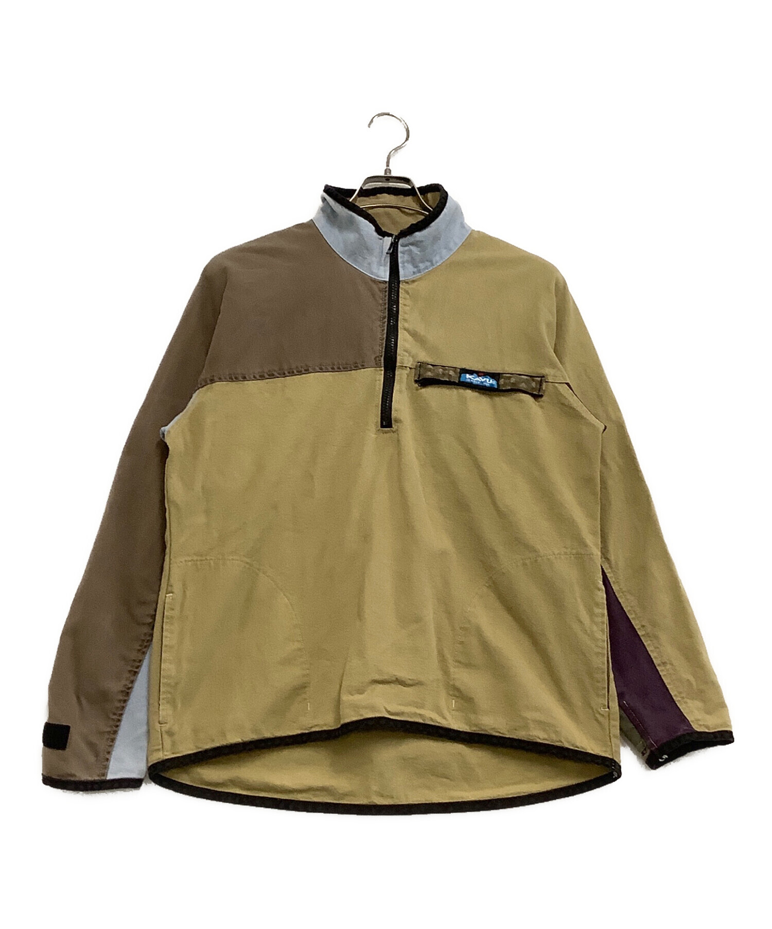 中古・古着通販】KAVU (カブー) ハーフジップスローシャツ ベージュ 