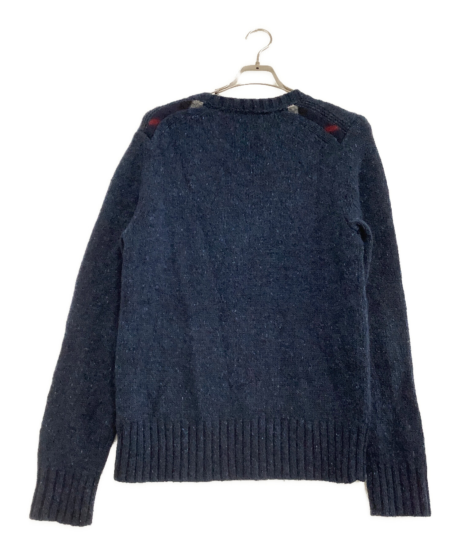 中古・古着通販】BURBERRY (バーバリー) ニット ネイビー サイズ:L 