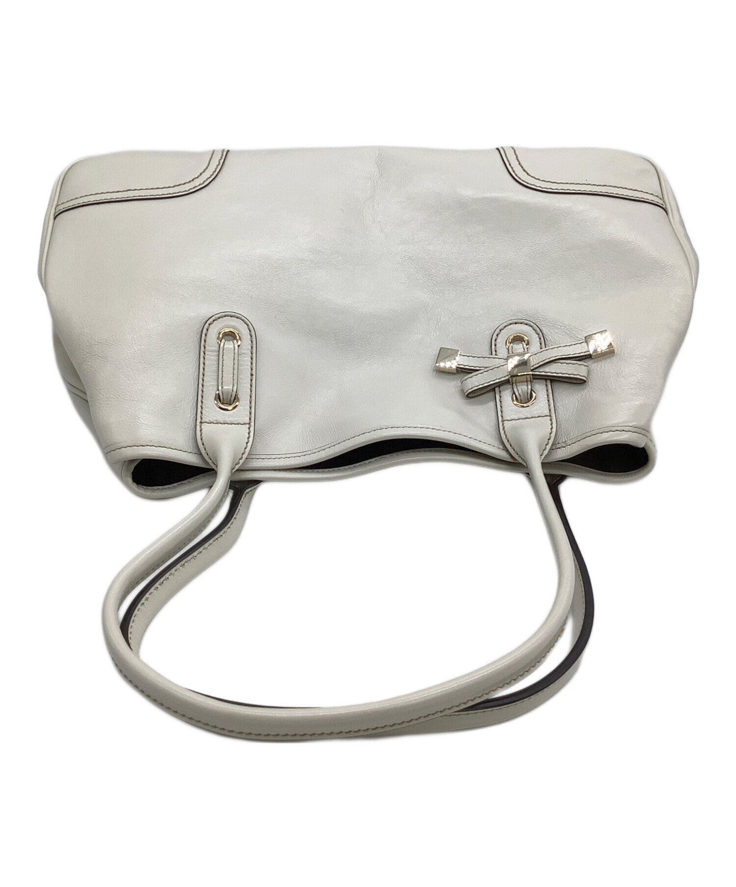 中古・古着通販】GUCCI (グッチ) トートバッグ リボン ホワイト 