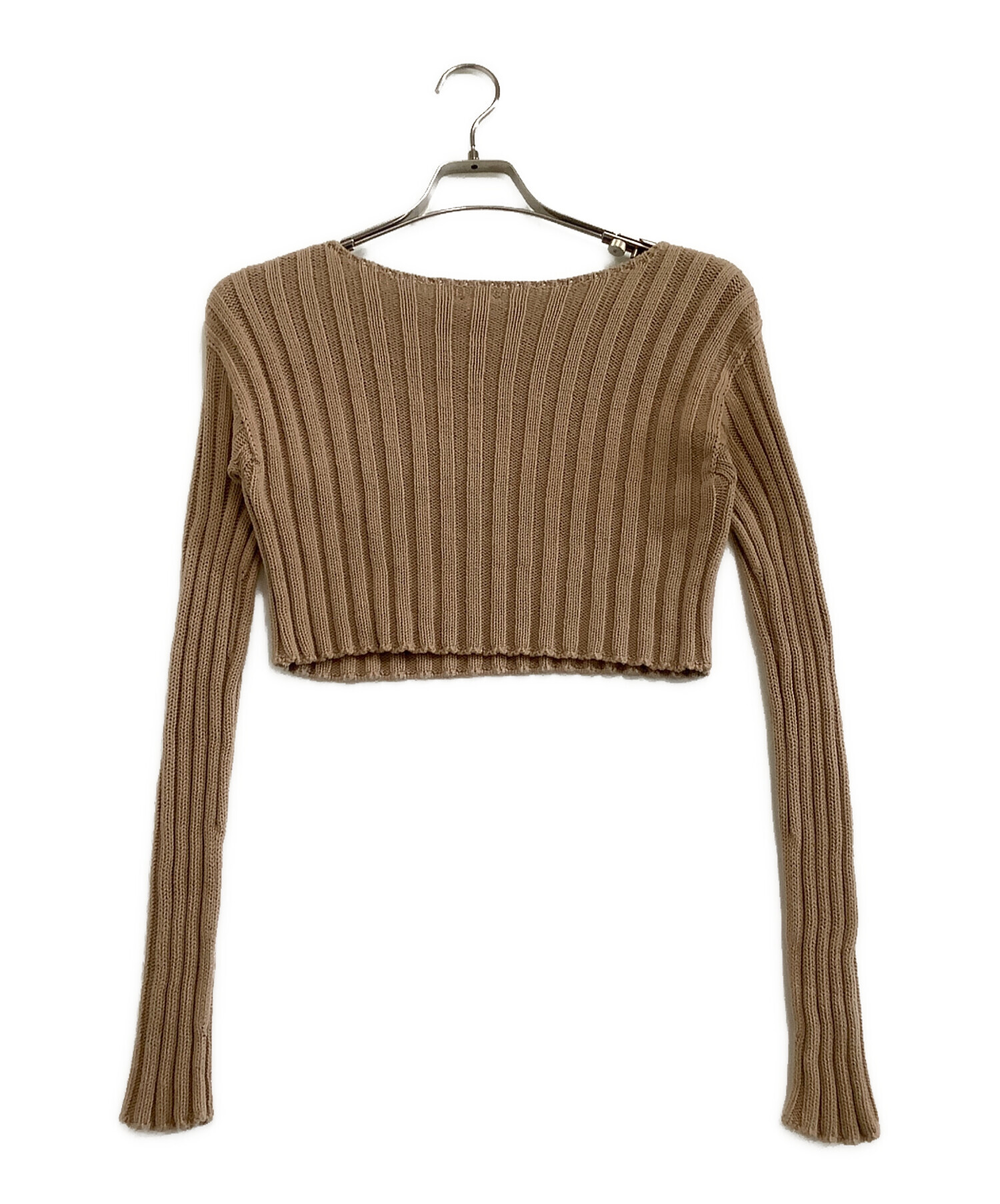 【未使用】baserange knit tank 中古・古着通販】BASERANGE (ベースレンジ) ケーブルニット ブラウン