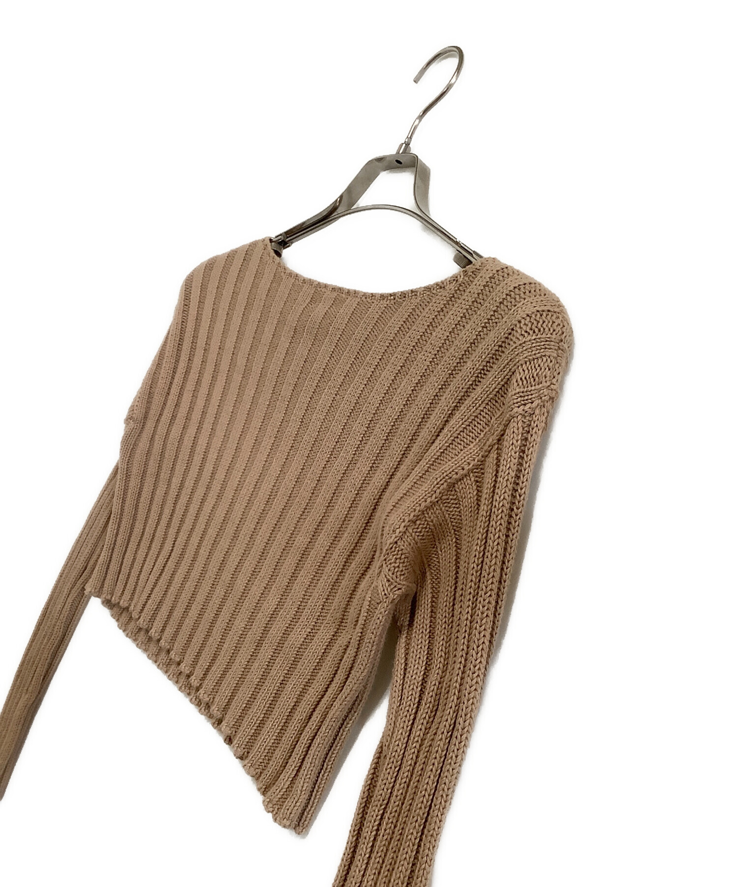 【未使用】baserange knit tank 中古・古着通販】BASERANGE (ベースレンジ) ケーブルニット ブラウン
