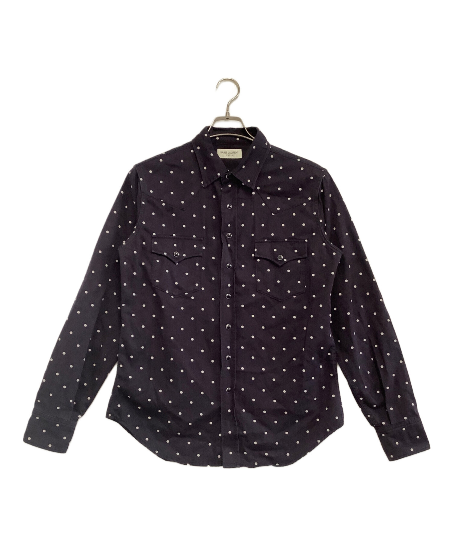 SAINT LAURENT PARIS サンローランパリ ブラウス サンローランパリ/シャツブラウス/黒×レッド×マルチ/サイズ：34の買取