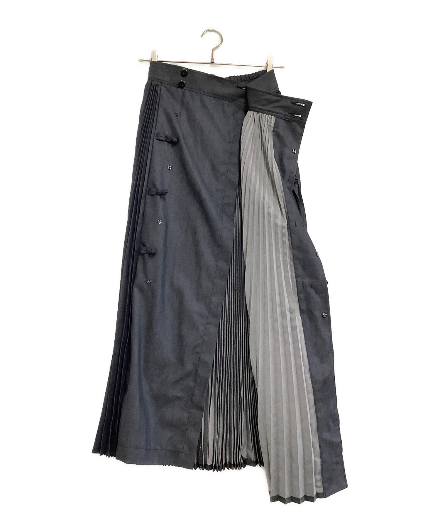 中古・古着通販】ZUCCA (ズッカ) プリーツスカート ネイビー サイズ:M