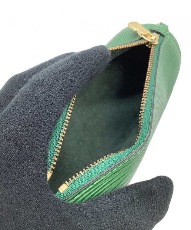 f*5様 グリーン エピレザー ポーチ 中古・古着通販】LOUIS VUITTON (ルイ ヴィトン) ハンドポーチ エピ