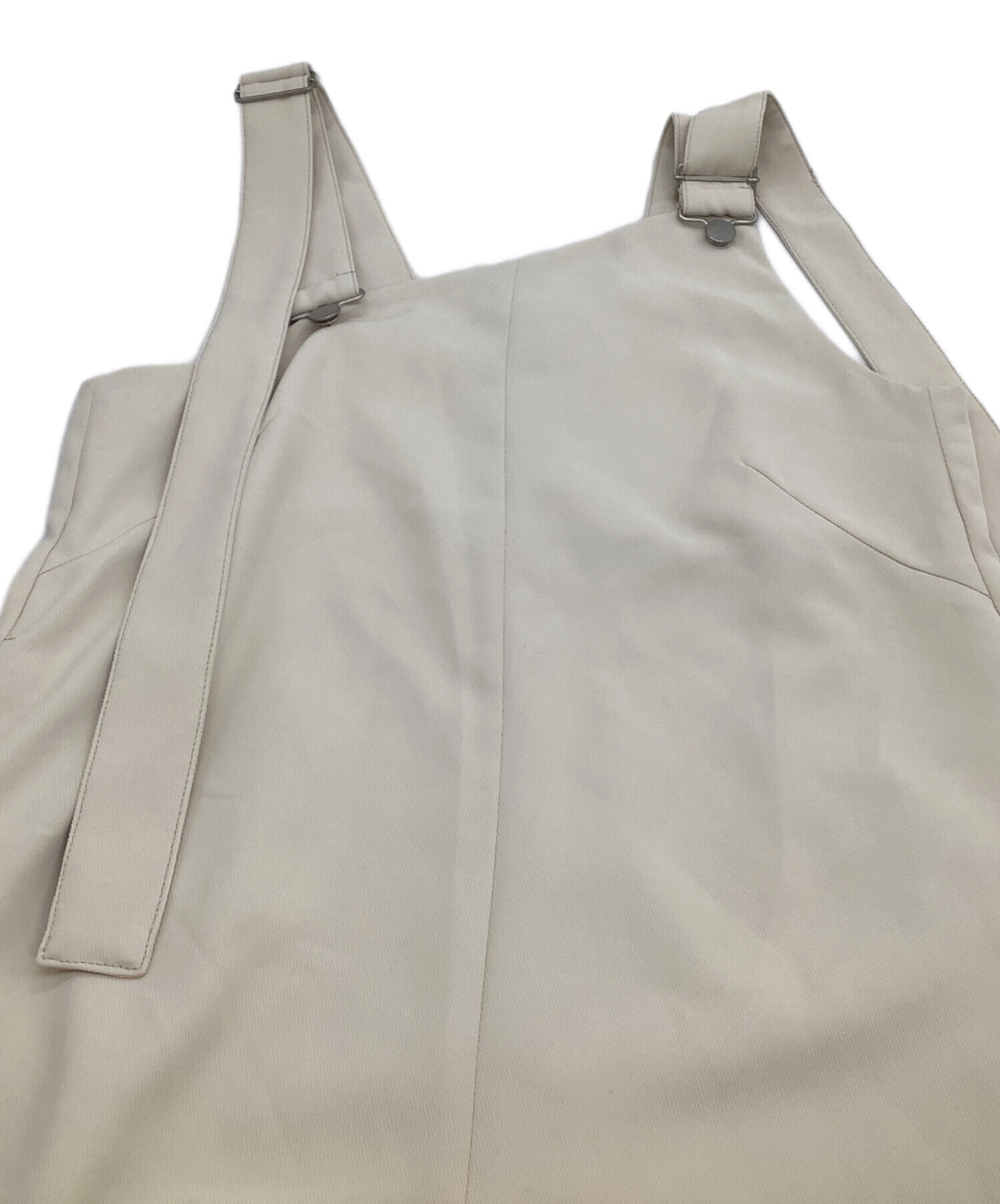 中古・古着通販】CLANE (クラネ) サロペットワンピース アイボリー 