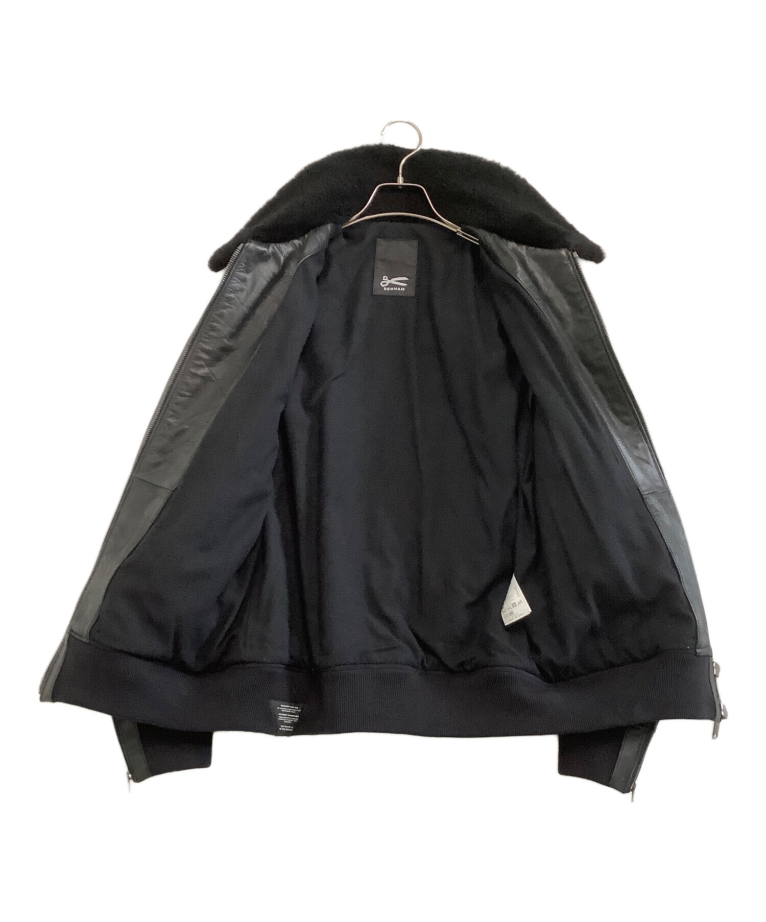 中古・古着通販】Denham (デンハム) A-2レザージャケット ブラック