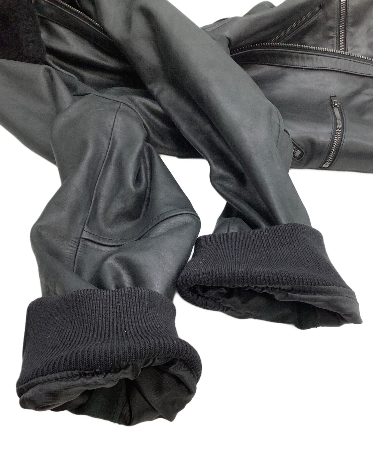 中古・古着通販】Denham (デンハム) A-2レザージャケット ブラック
