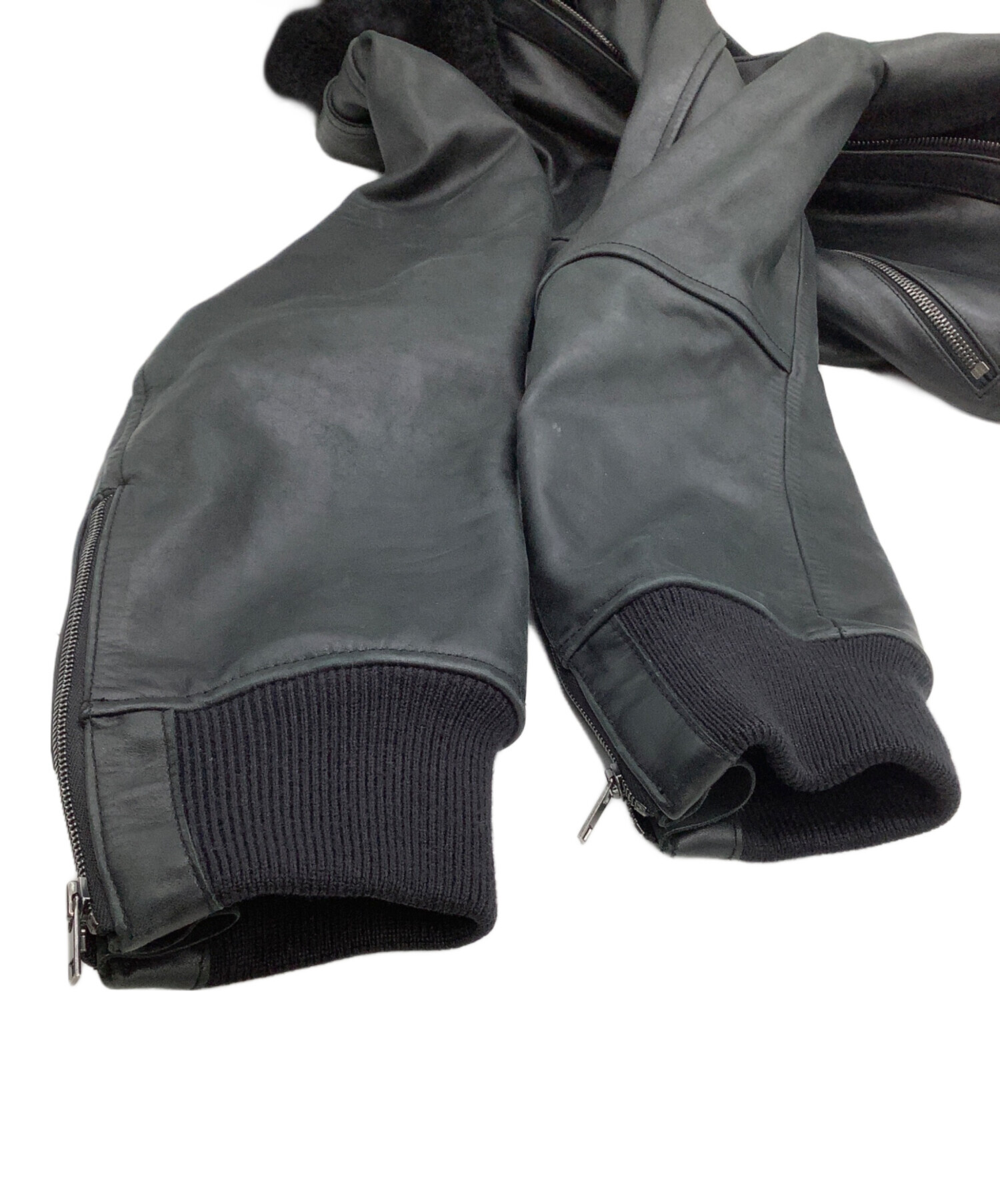 中古・古着通販】Denham (デンハム) A-2レザージャケット ブラック